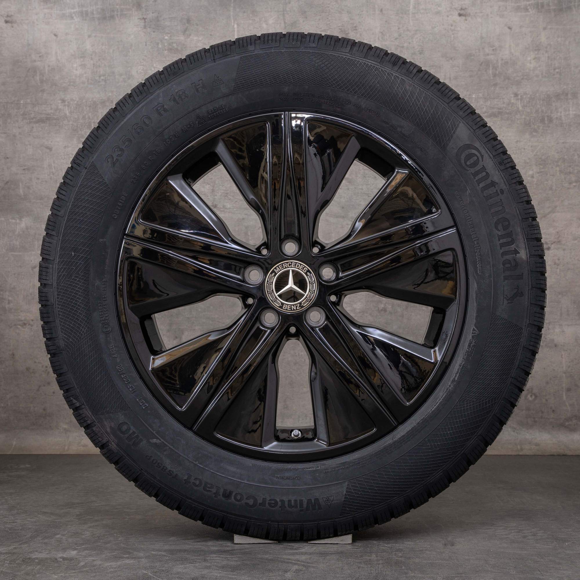 Alkuperäiset Mercedes Benz GLE talvirenkaat 18 tuuman V167 vanteet A1674011800 Aero musta kiiltävä