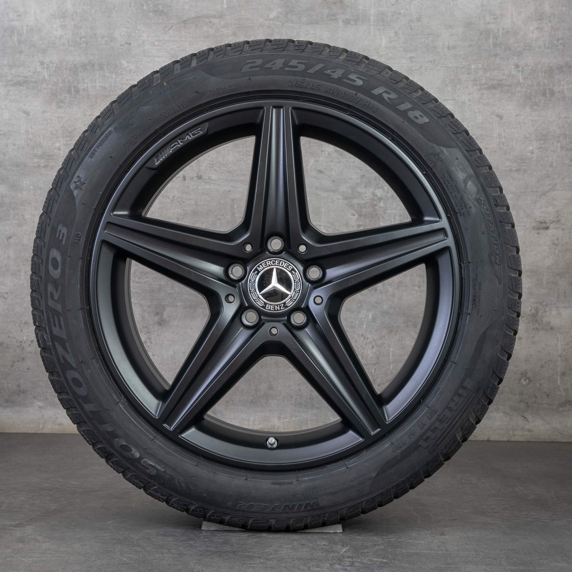 Oryginał Mercedes Benz Klasa E AMG koła zimowe 18 cali W213 S213 A238 C238 E300 felgi A2134011800 A2134011900 czarny mat