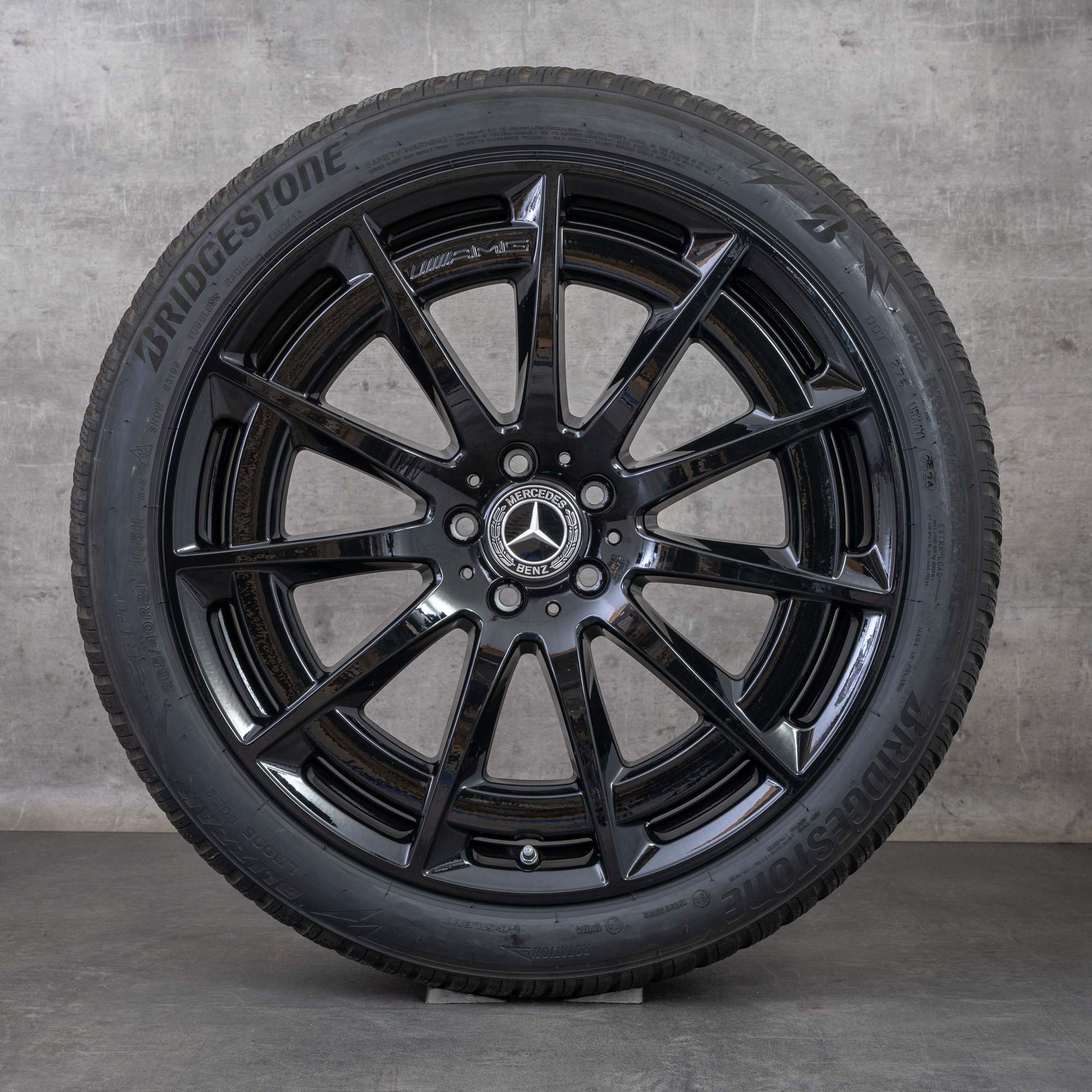 Oryginalne koła zimowe Mercedes Benz EQS & 53 AMG 21 cali 4Matic V297 Felgi A2974011400 czarne