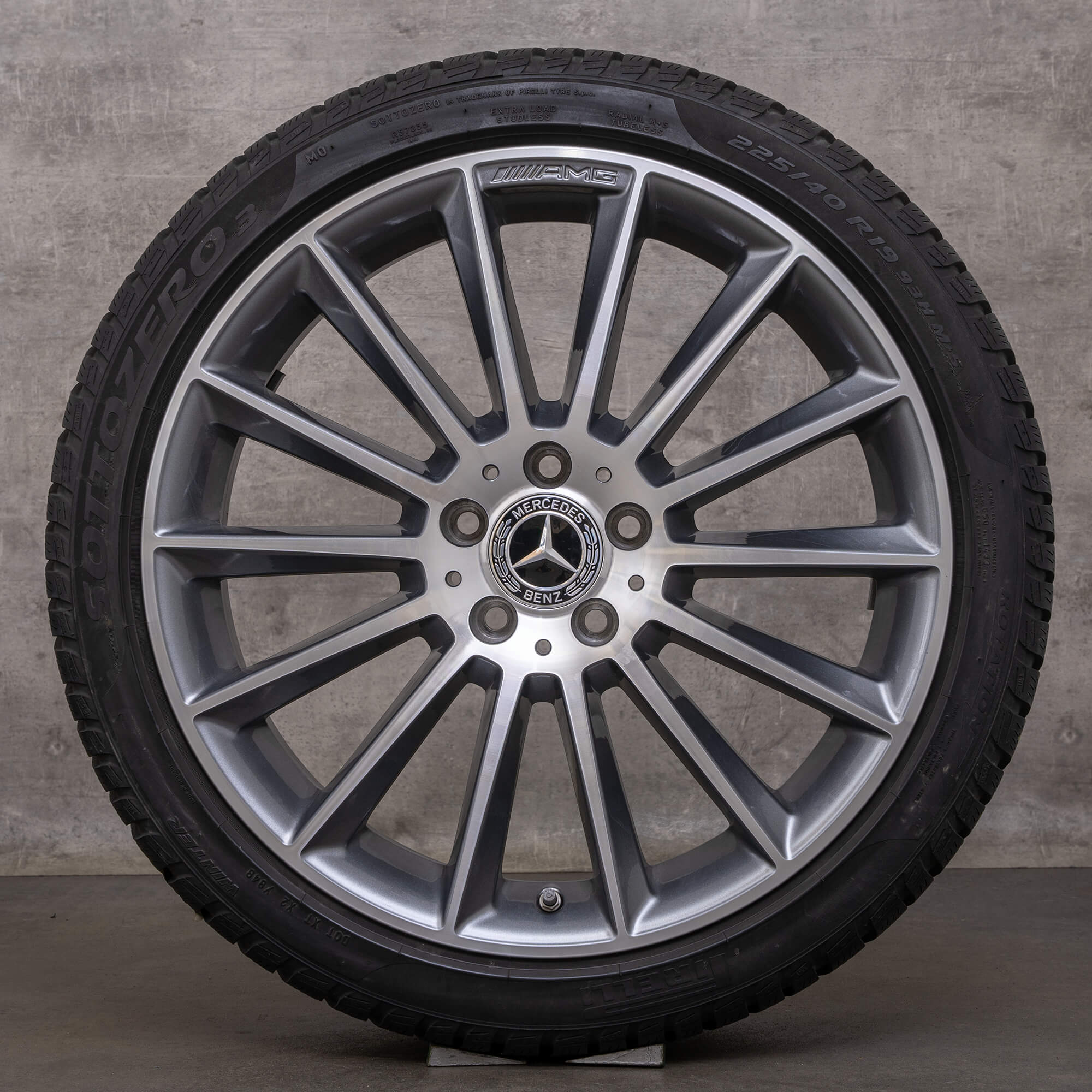 Genuine Mercedes Benz Clase A B CLA llantas de invierno 19 pulgadas W177 V177 W247 C118 X118 A1774011600 gris himalaya brillo torneado