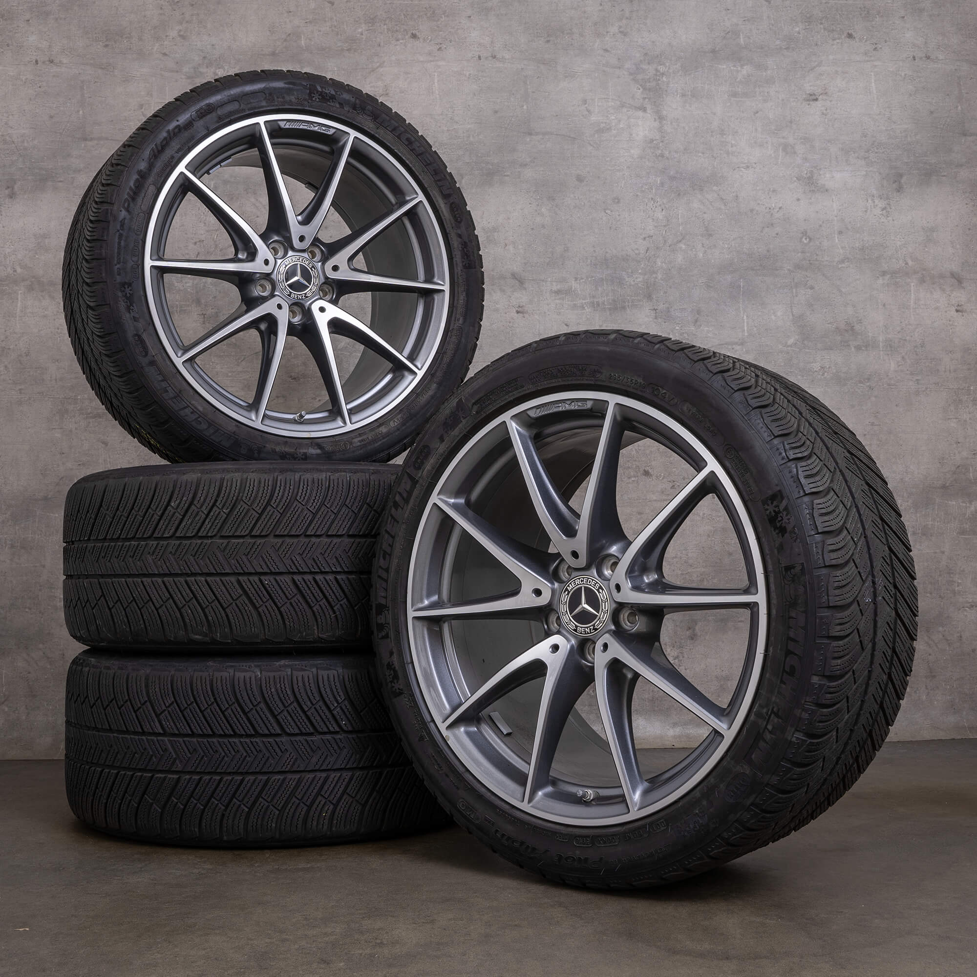 Genuine AMG Mercedes Benz Clase E E63 & S neumáticos de invierno 19 pulgadas W213 S213 llantas A2134012600 A2134012700 gris himalaya brillante torneado NUEVO