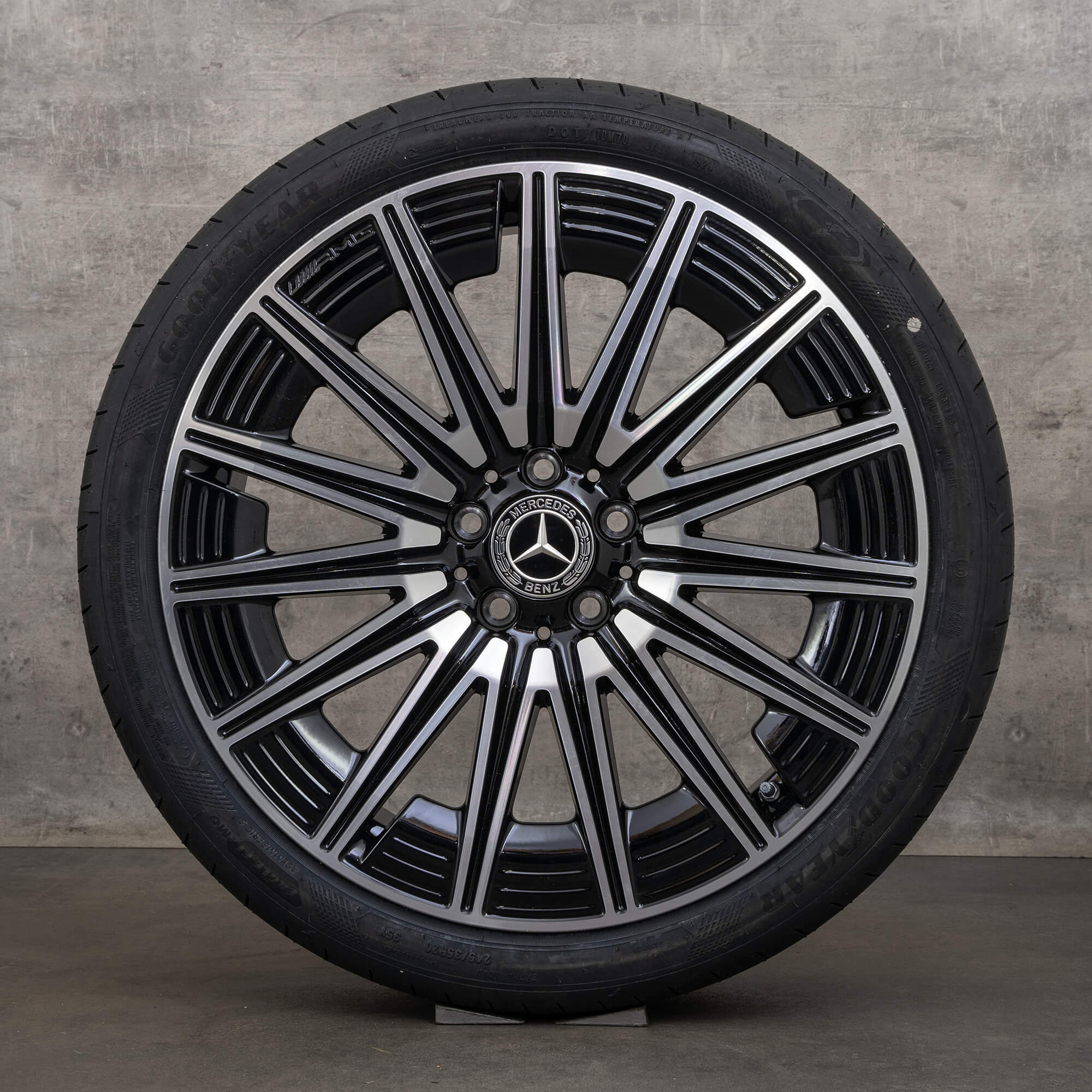 Orijinal Mercedes Benz GLA GLB AMG jantlar 20 inç H247 X247 yaz jant lastikleri A2474015200 siyah parlak tornalı YENİ