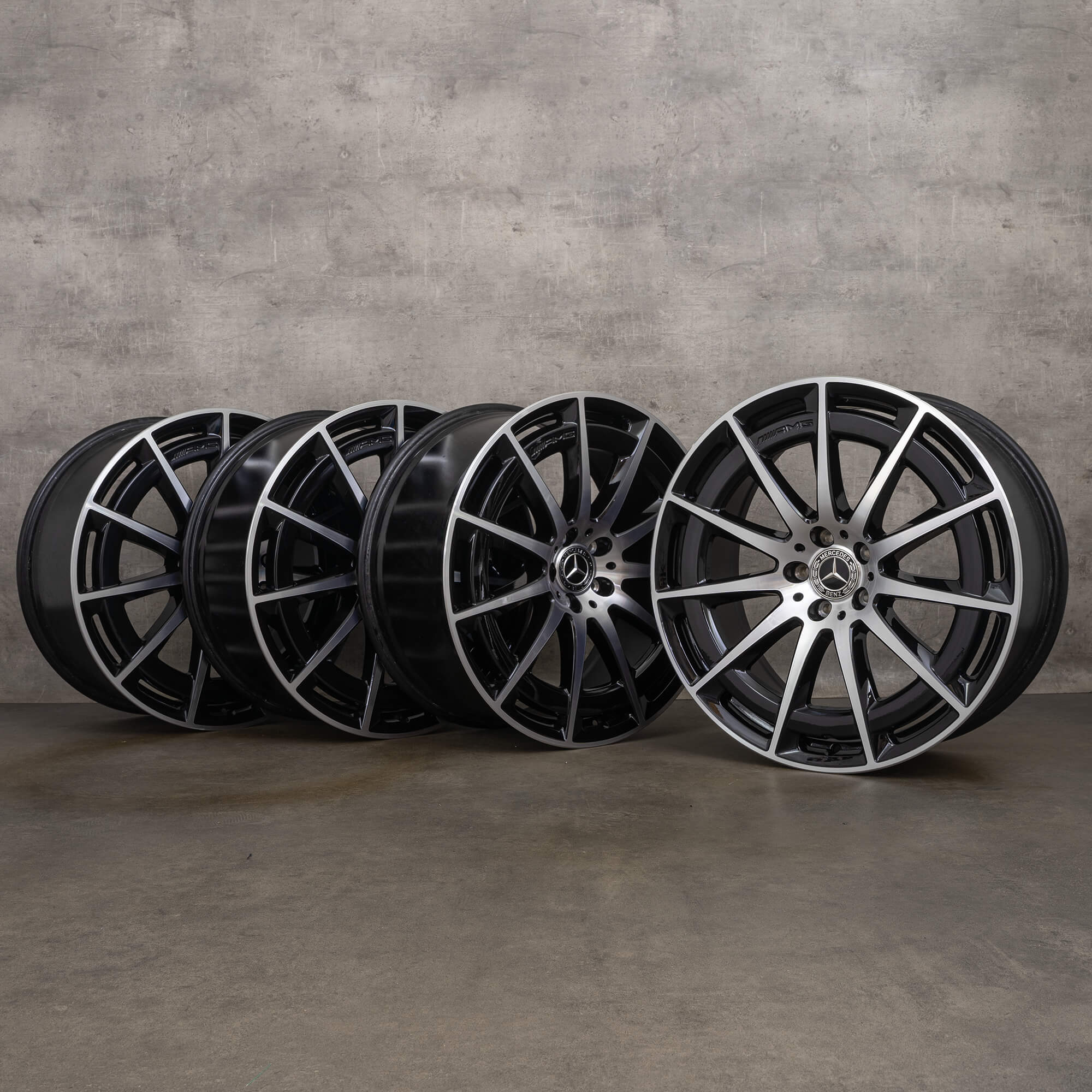Jantes d'origine AMG Mercedes EQS V297 21 pouces A2974011400 noir brillant