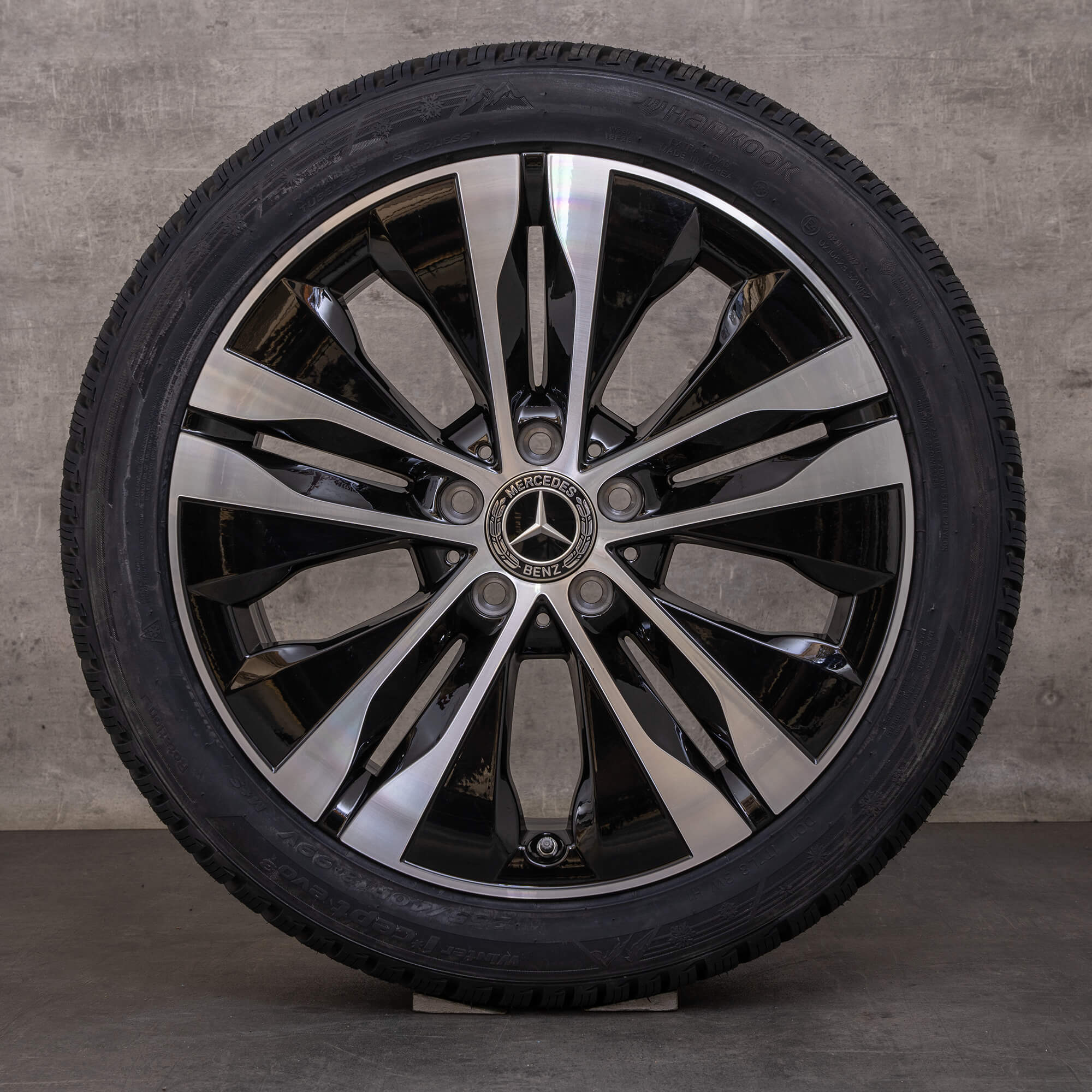 Oryginalał Mercedes Benz Klasa C Hybryda koła zimowe 18 cali W206 S206 C300e C300de C400e Felgi A2064017300 A2064011400 czarne Polerowane NOWE