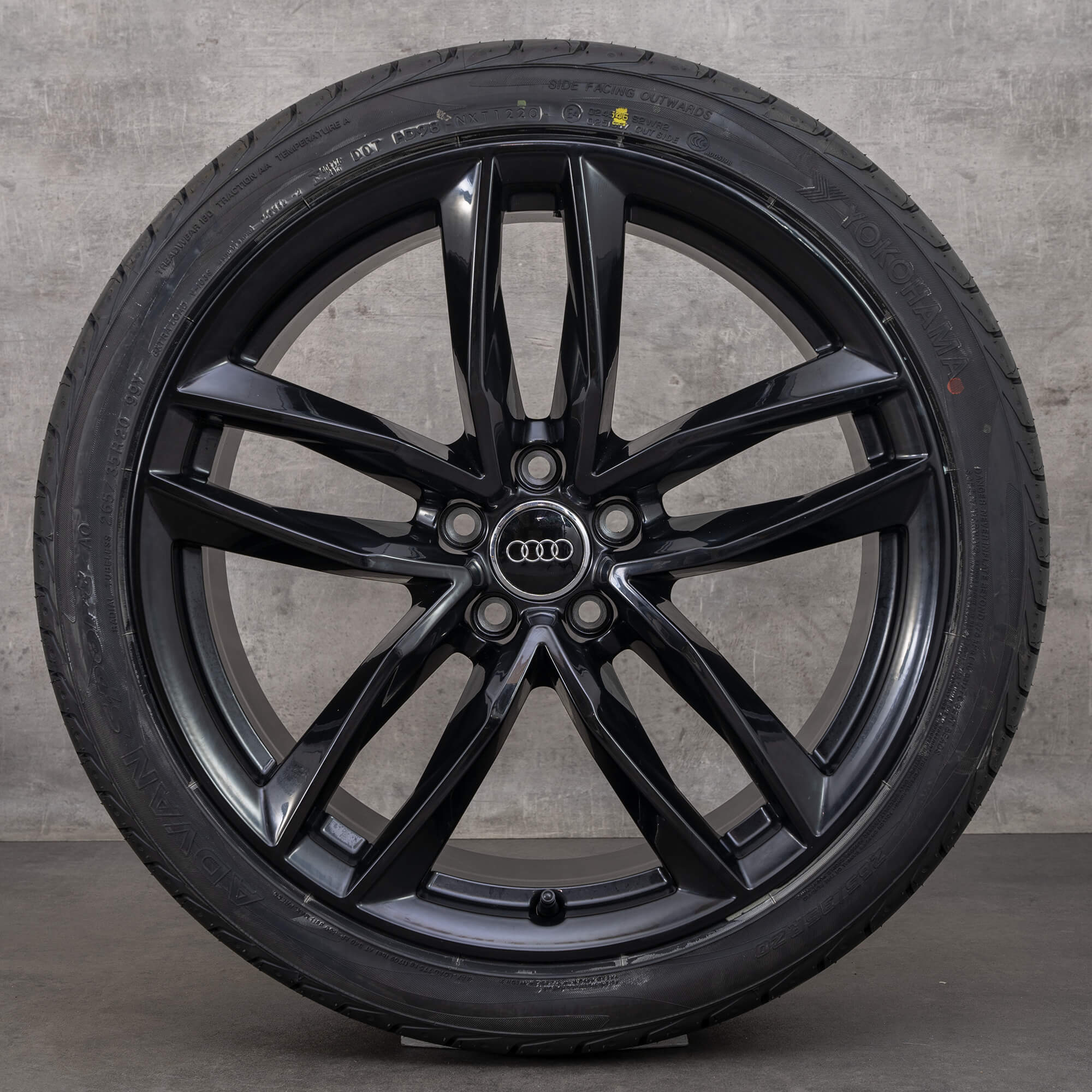 Original Audi A8 S8 4H D4 20 Zoll Winterreifen Felgen 4H0601025BR schwarz