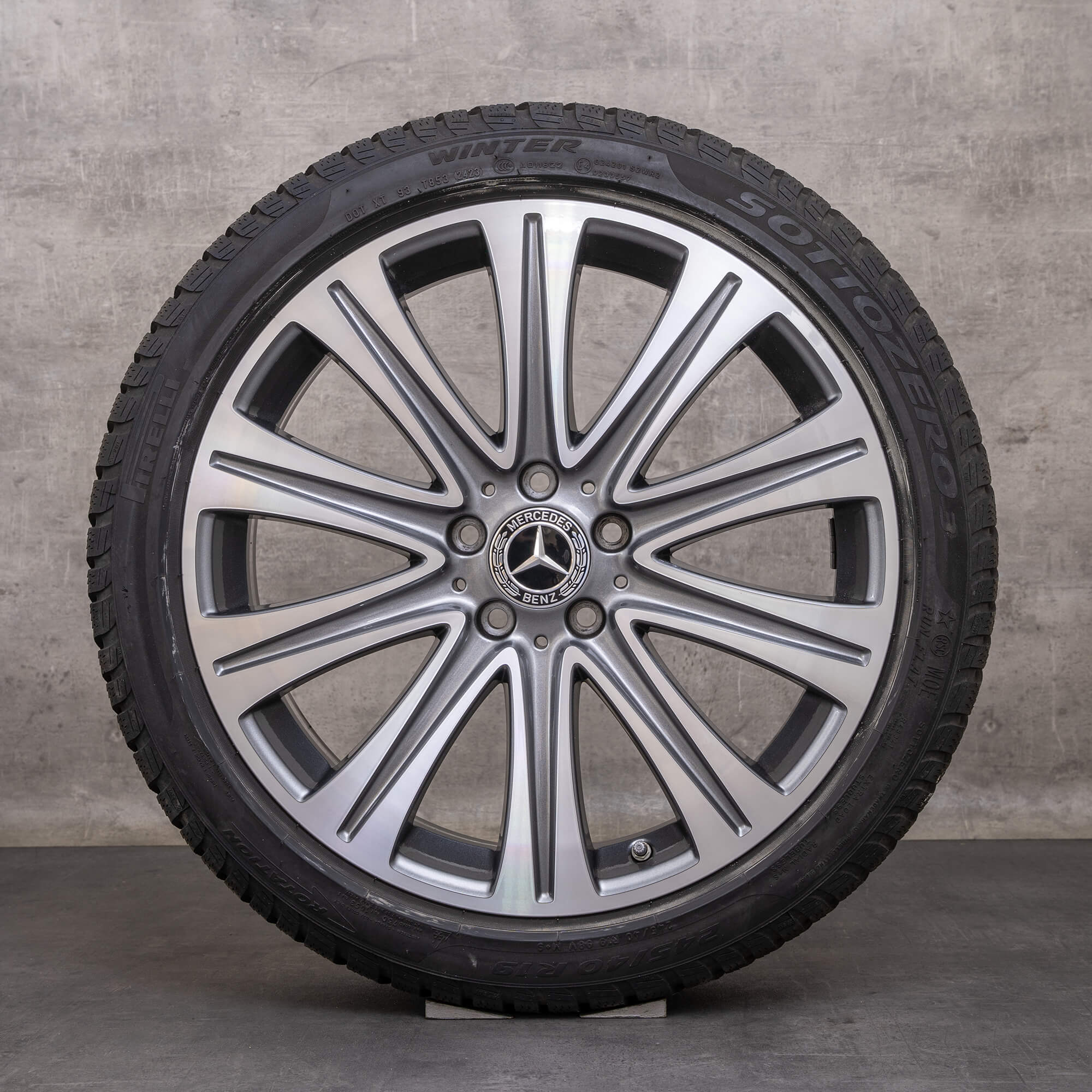 Orijinal Mercedes Benz E-Serisi kış jantları 19 inç W213 S213 C238 A238 jantlar A2134010500 himalaya gri parlak tornalı