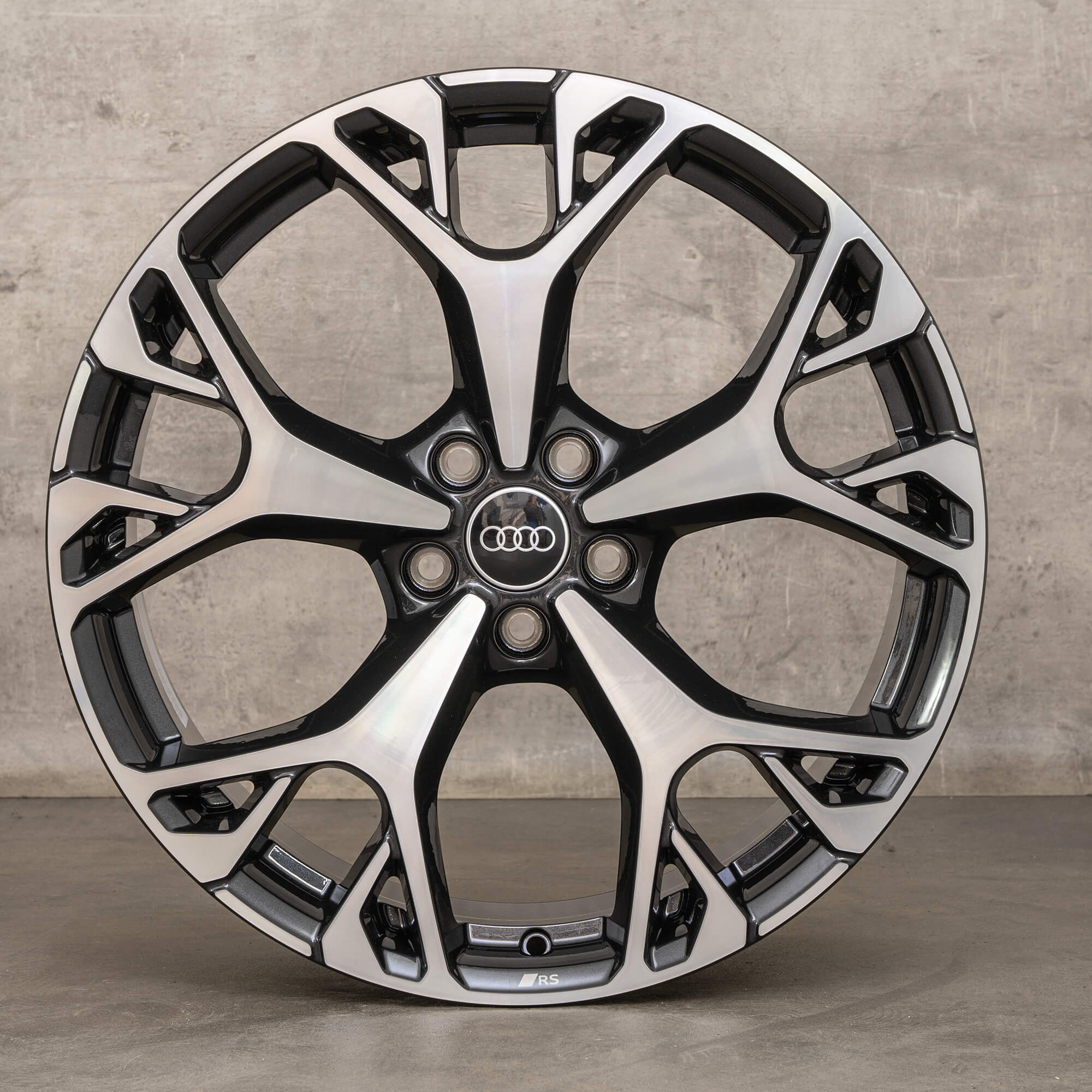 Jante autentice Audi A6 S6 20 inch 4K C8 4P0601025L negru lucios NOU