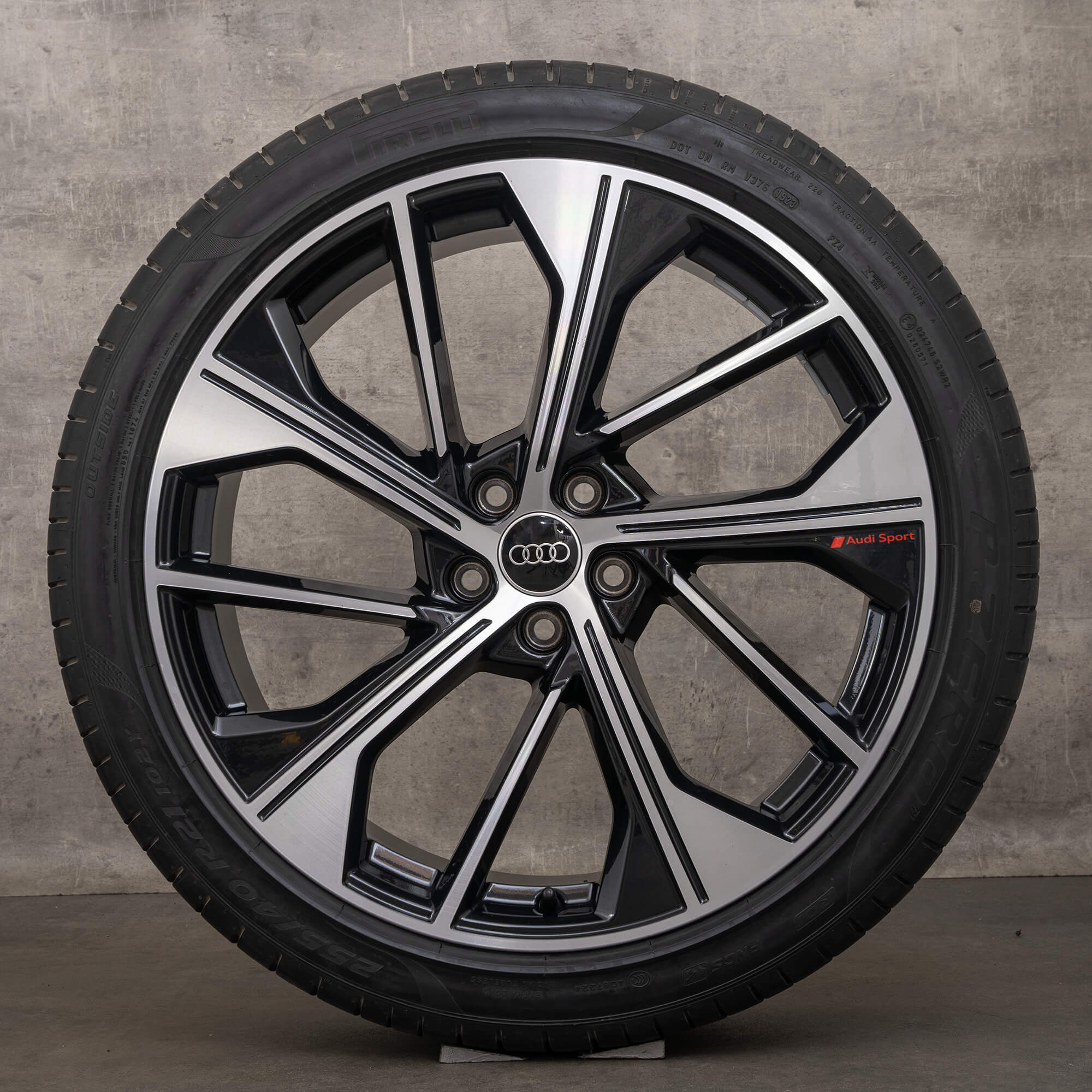 Originale Audi Q5 SQ5 vinterhjul 21-tommers FY felger 80A601025BQ svart blank dreid