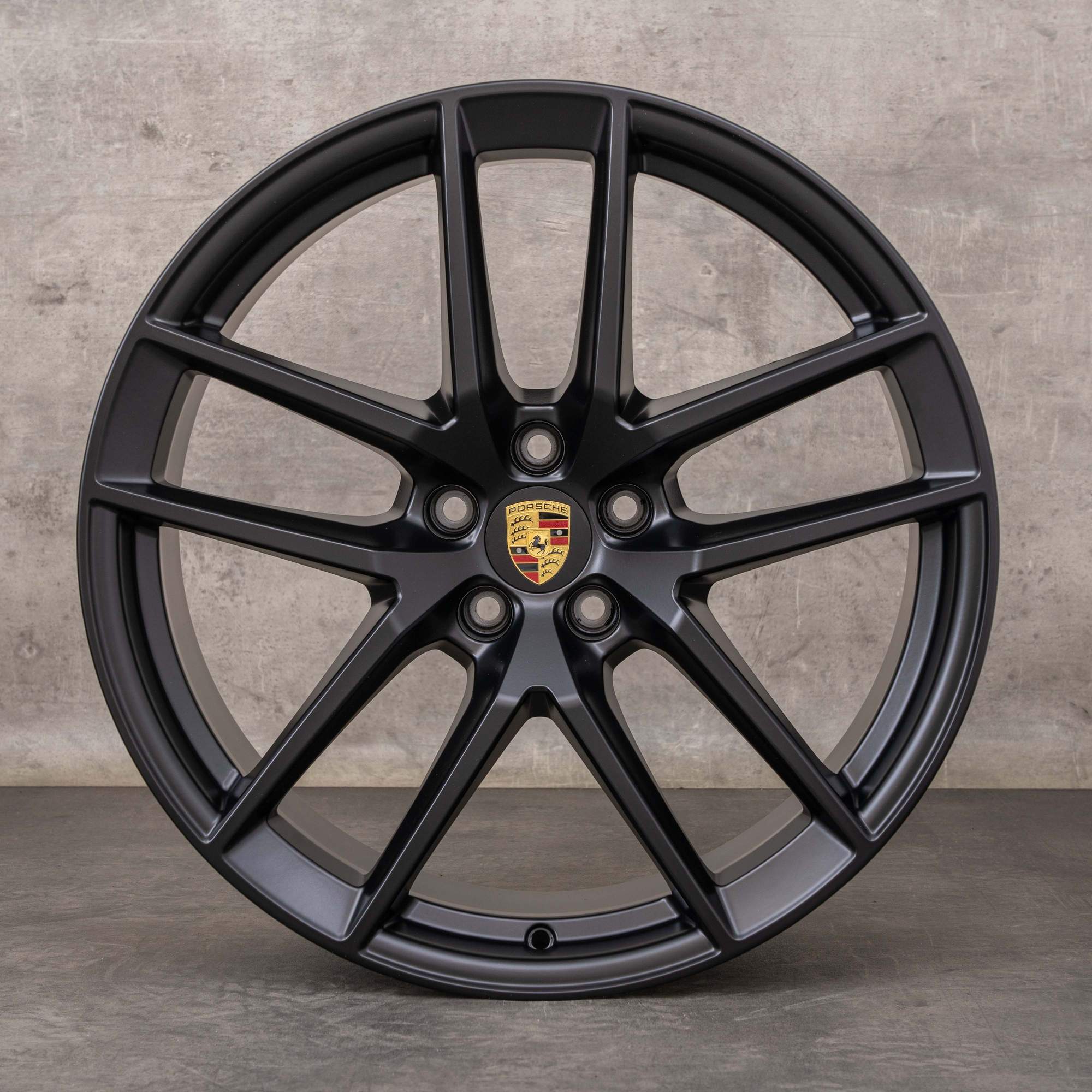 Jantes originais Porsche Macan III de verão 20 polegadas 95B044668E preto mate
