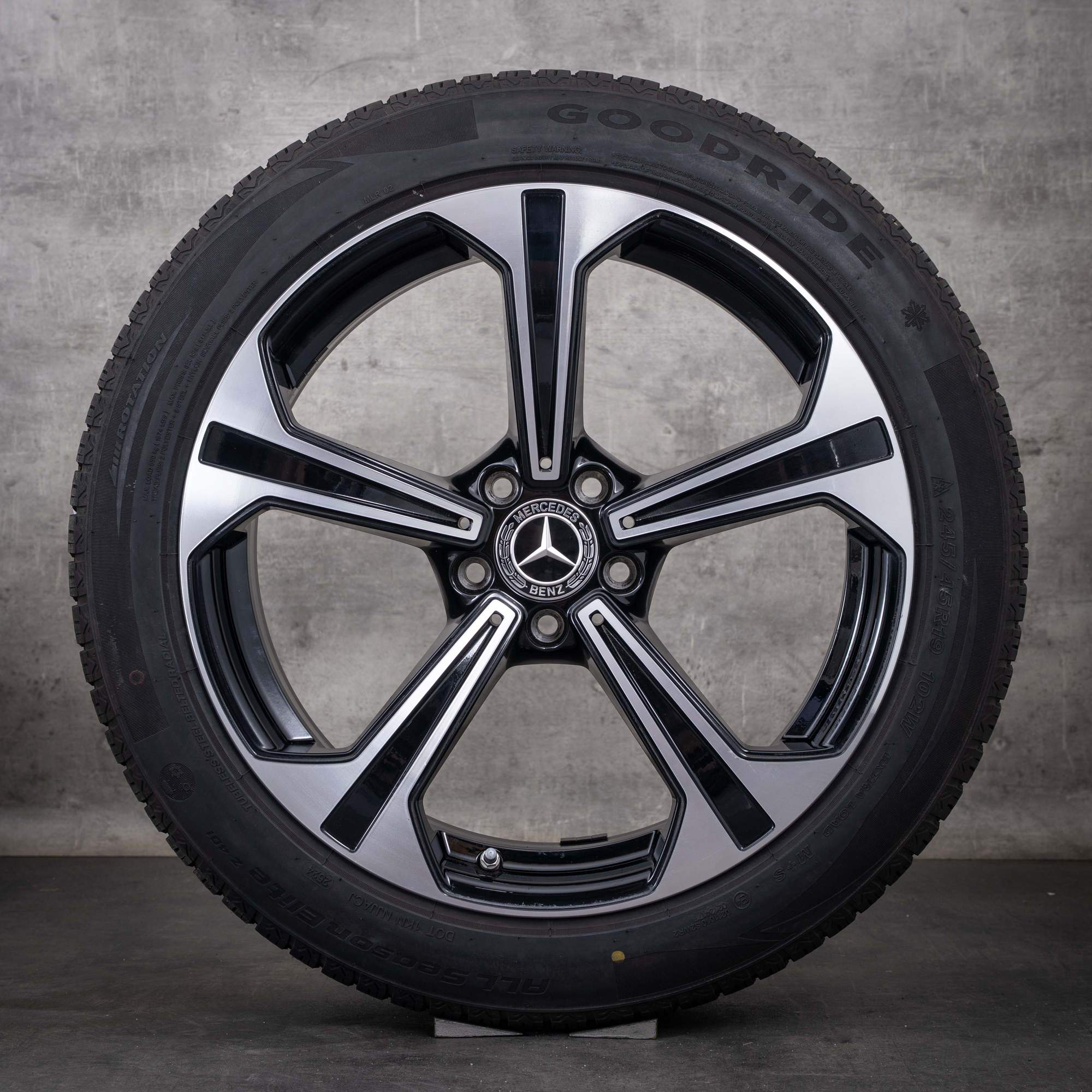 Original Mercedes Benz E-Klasse Winterräder 19 Zoll W214 S214 Felgen A2144013600 schwarz glanzgedreht