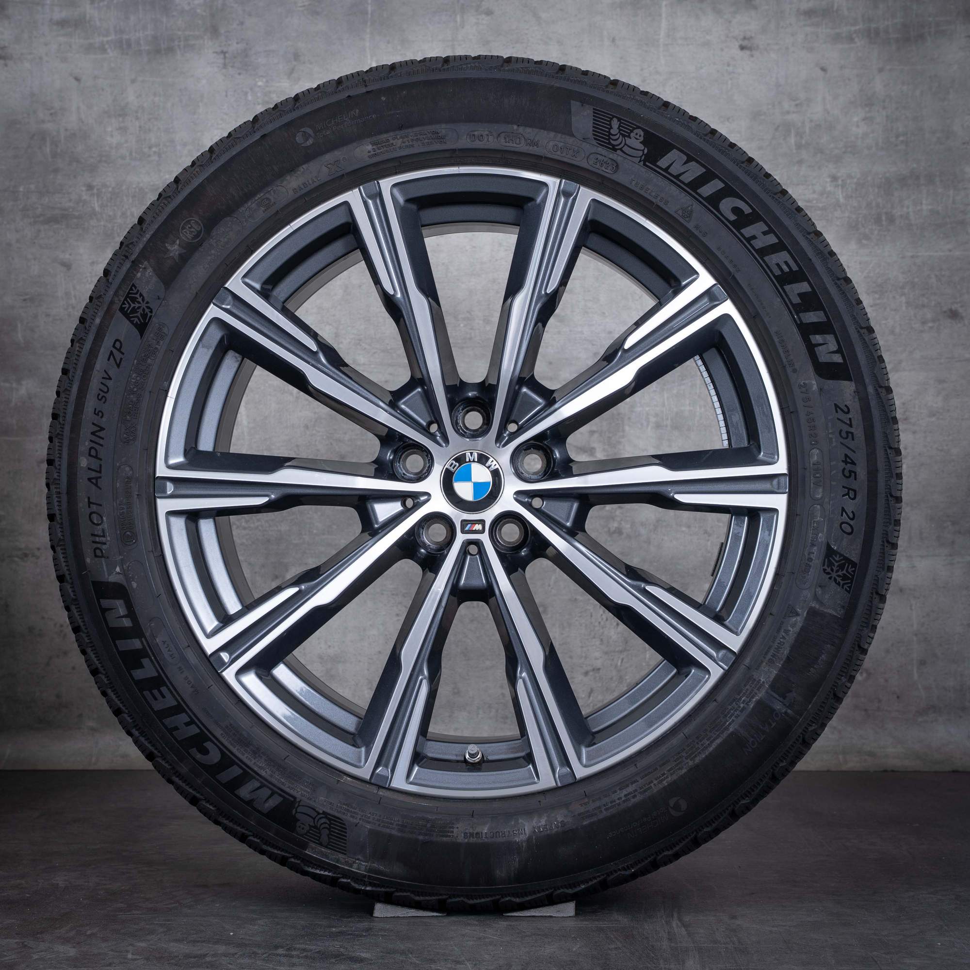 Oryginalał BMW X5 X6 koła zimowe 20 cali G05 G06 felgi stylizacja 740 M 8071996 orbit szary polerowane