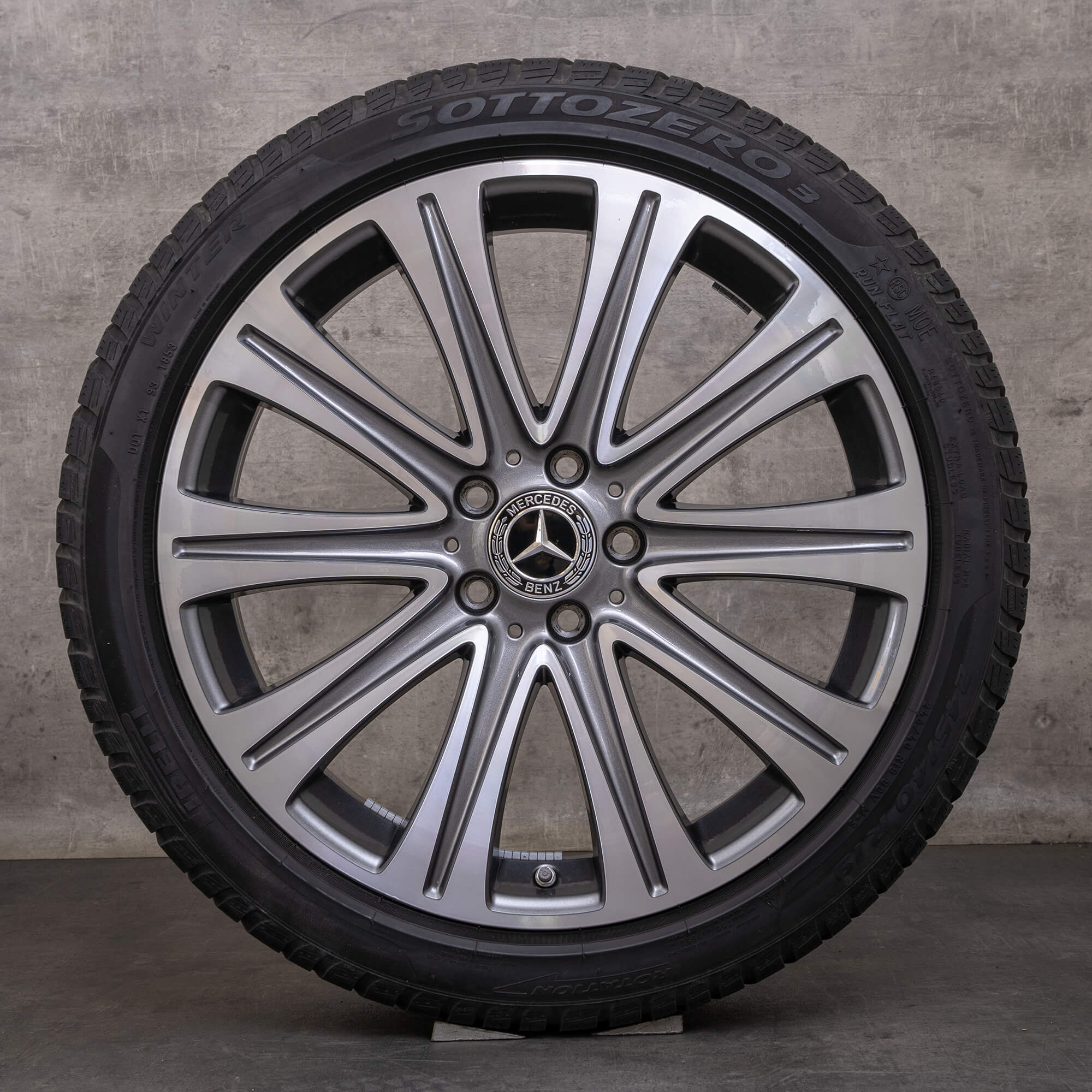 Oryginalne koła zimowe Mercedes Benz Klasy E 19 cali W213 S213 C238 A238 Felgi A2134010500 himalaya szary polerowany