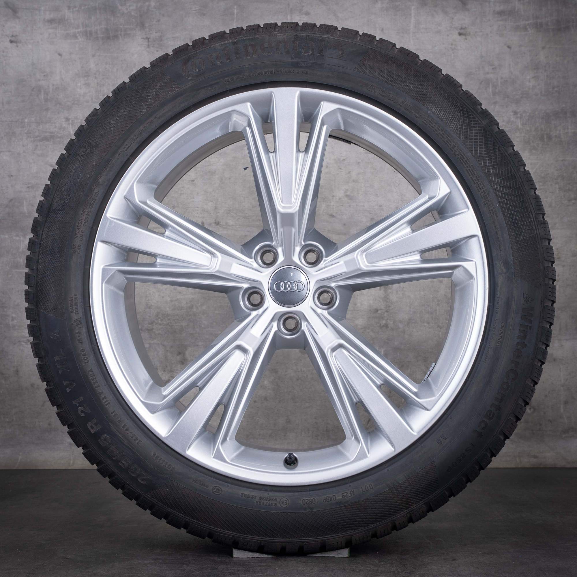 Alkuperäiset Audi Q8 SQ8 -talvirenkaat 21 tuumaa 4M8-vanteet 4M8601025H hopea