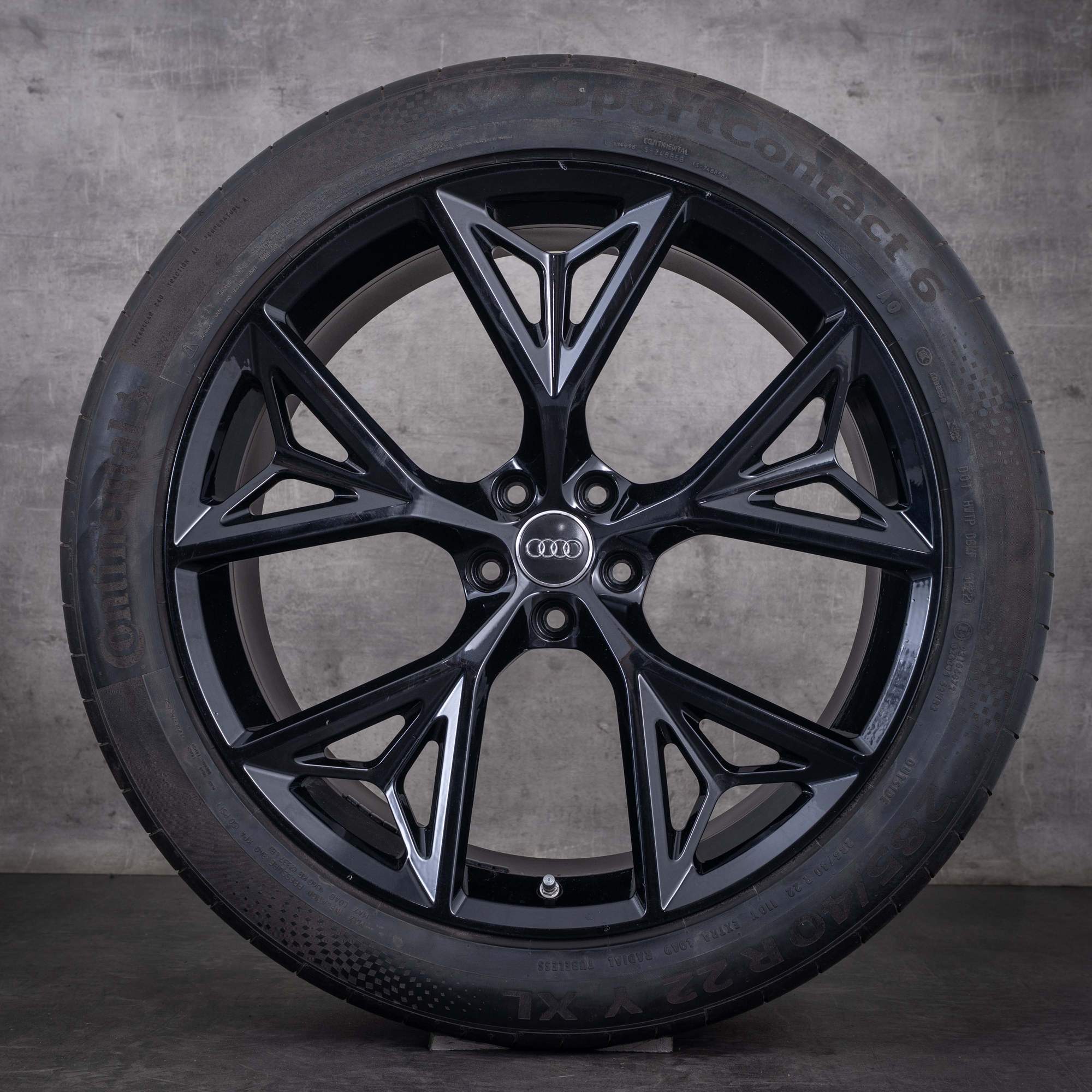 OEM Audi Q8 SQ8 22inch 4M8 summer wheels 4M8601025AB Gloss Black
