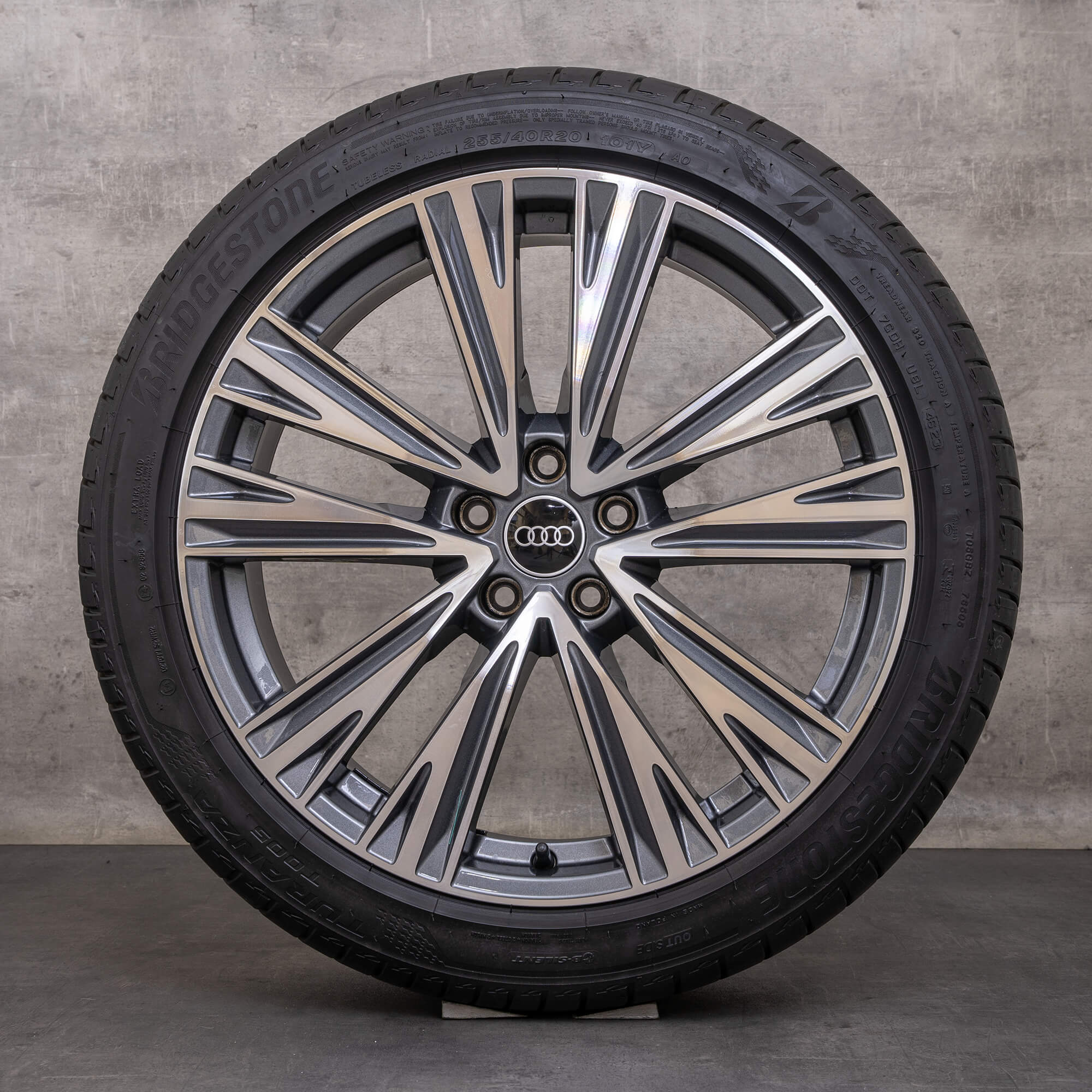 Genuine Audi A6 S6 jante 20 inch 4K C8 F2 summer wheels 4K0601025J antracit glossy turned
