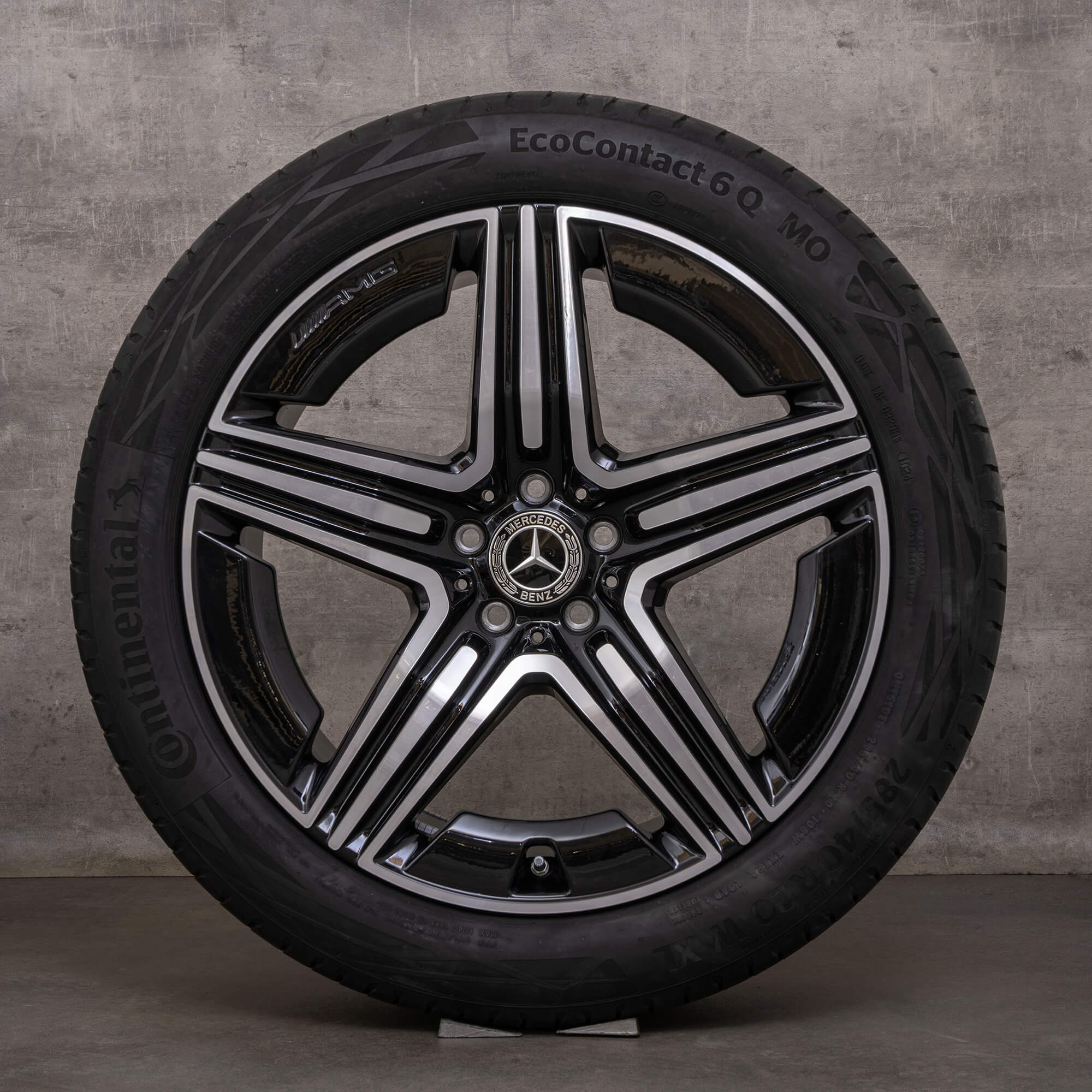 Originální letni alu kola Mercedes Benz GLC AMG 20" X254 C254 A2544010600 A2544010700 černá lesklá soustružená