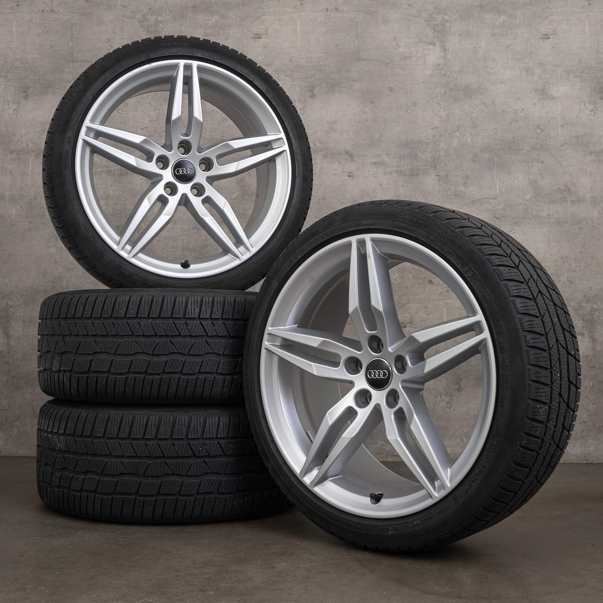 OEM Audi A5 S5 winter wheels 19 inch 8W B9 F5 rims 8W0601025AM silver