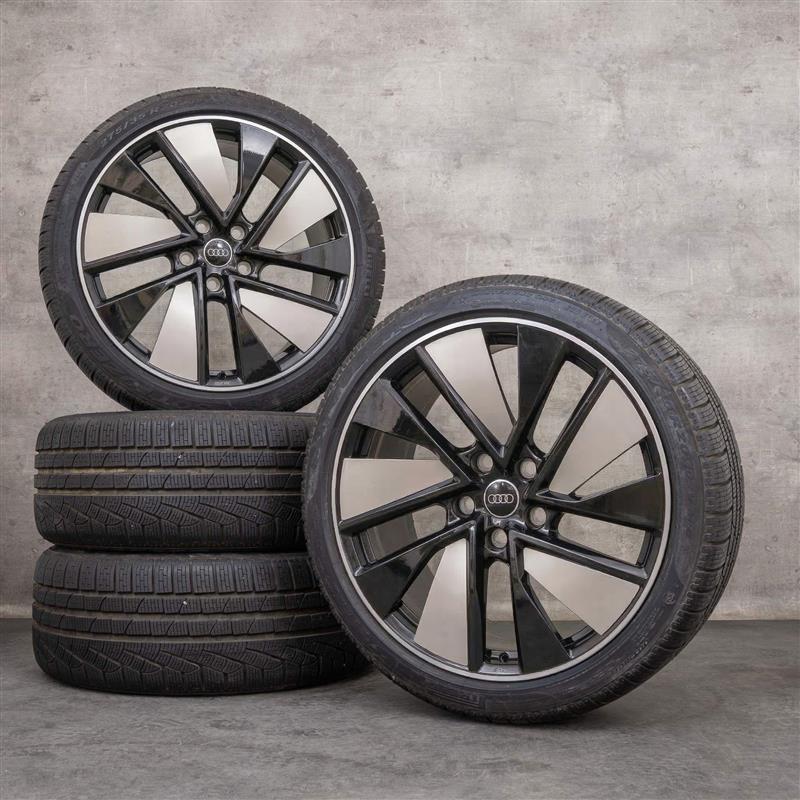 Orijinal Audi e-tron GT & RS jantlar 21 inç FW Gran Turismo trapez modül yaz jant lastik 4J3601025S 4J3601025T siyah gümüş diamond tornalanmış
