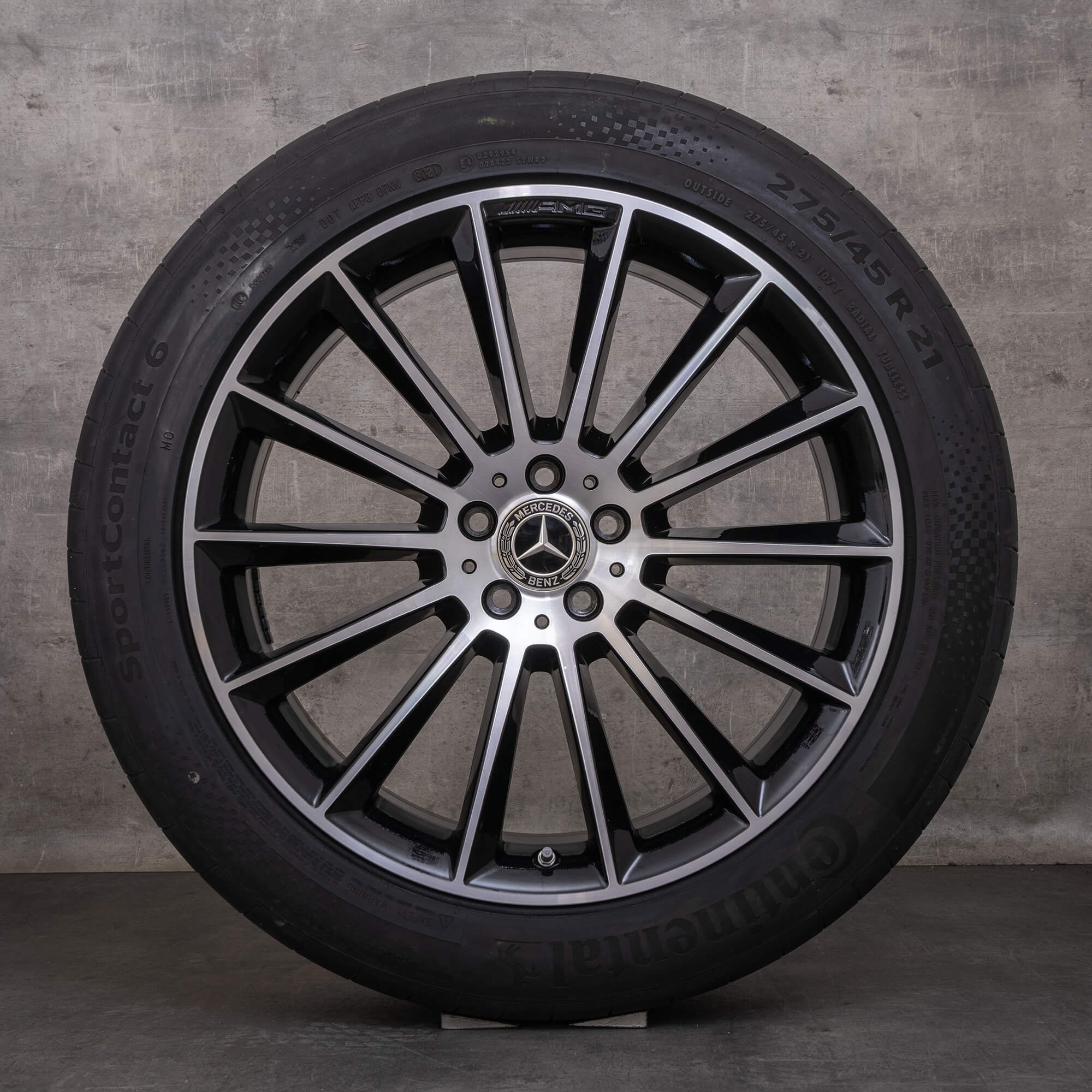 Original Mercedes Benz GLE AMG Winterräder 21 Zoll W167 V167 Felgen A1674013400 A1674013500 schwarz glanzgedreht