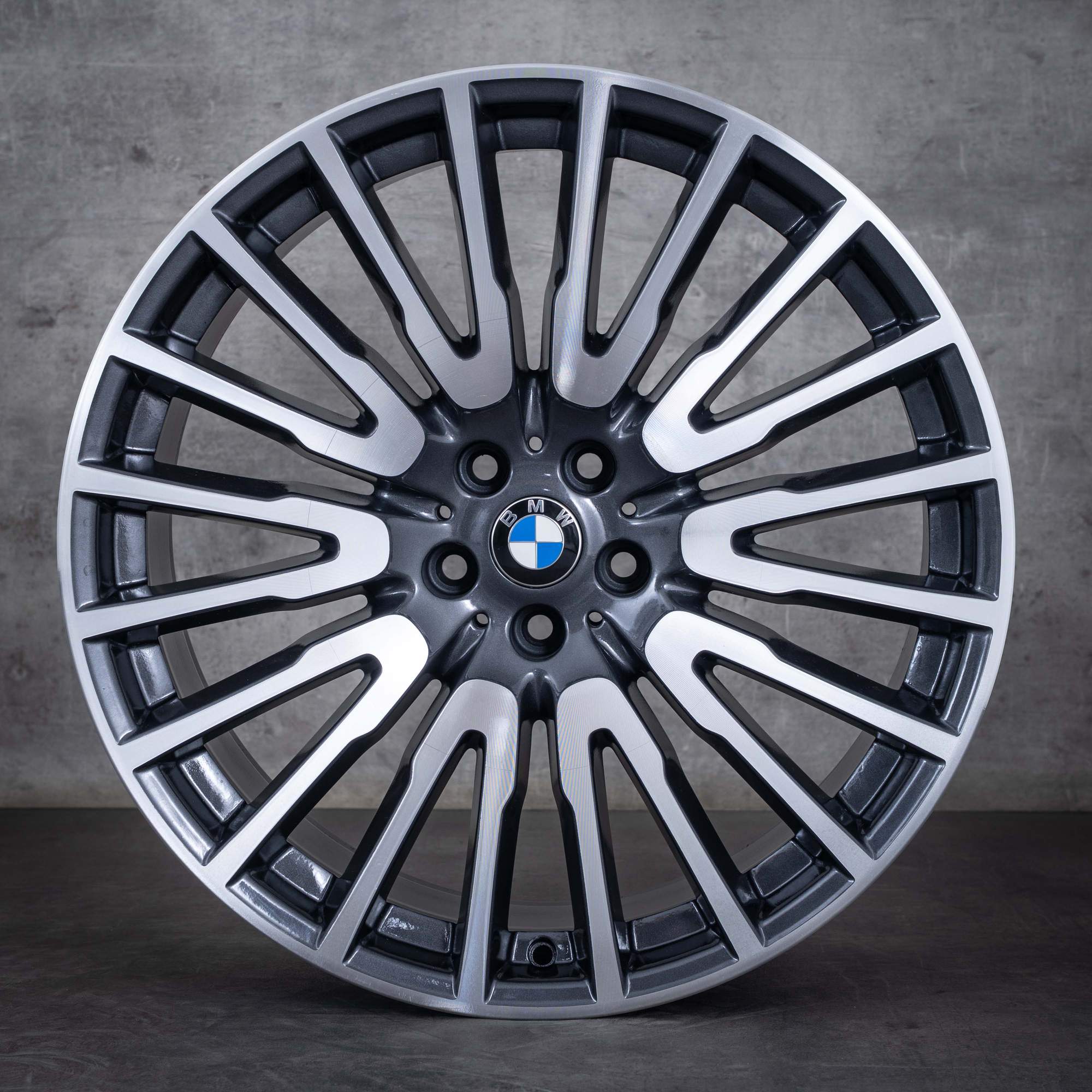 Oryginalne felgi BMW serii 6 7 21 cali GT G32 G11 G12 Styling 629 6863112 6863113 orbit grey glossy turned