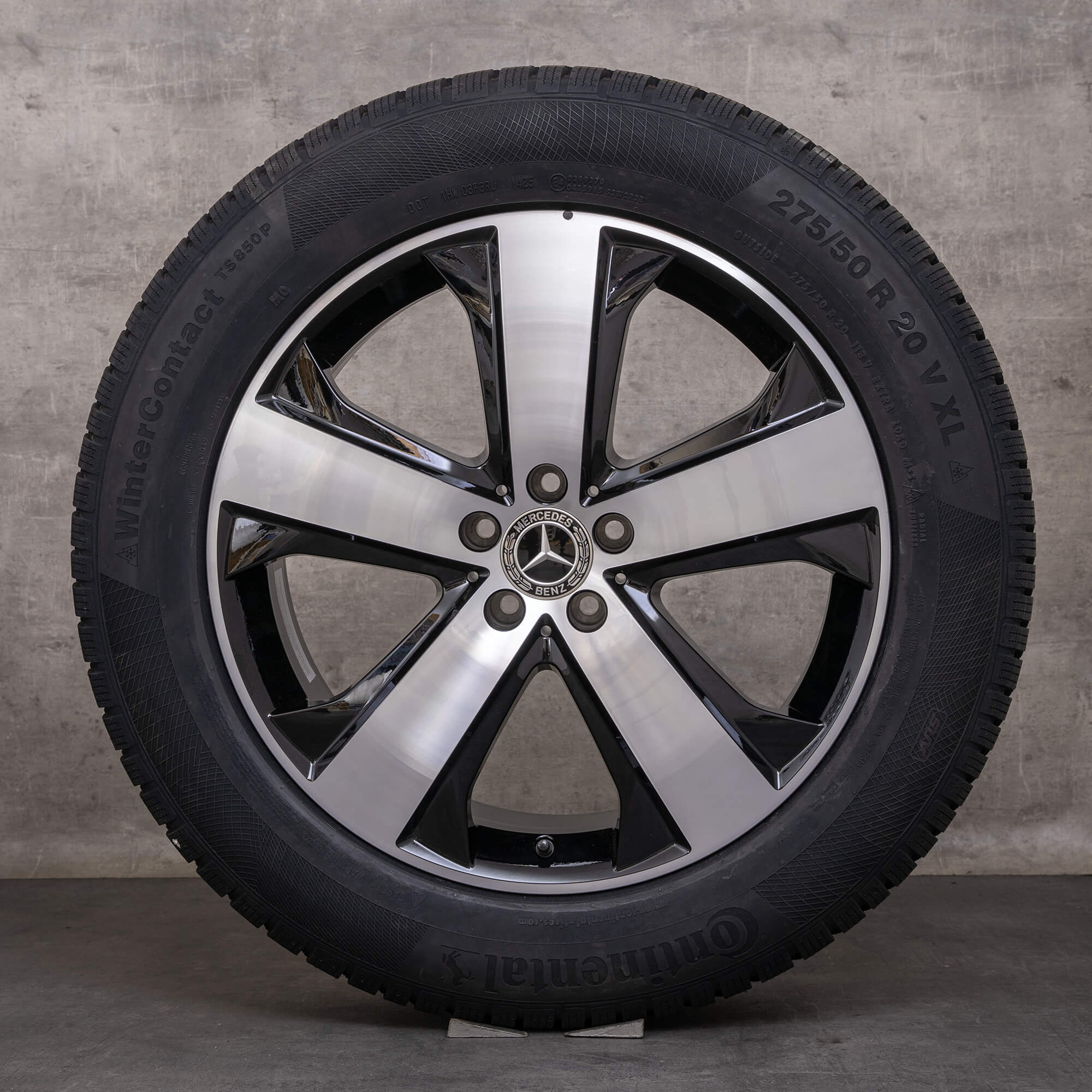 Original Mercedes Benz GLS ruedas de invierno 20 pulgadas X167 llantas A1674015000 A1674015400 negro brillante torneado