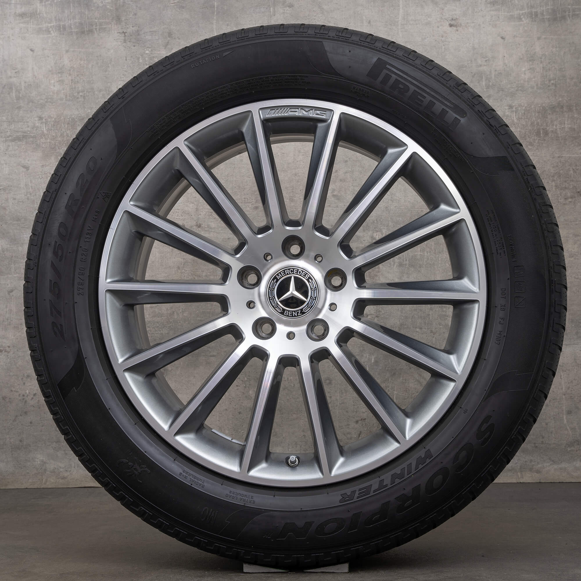 Originale Mercedes Benz G-Klasse AMG vinterhjul 20 tommer W463 G350 d G400 G500 fælge A4634011700 himalaya grey glossy turned NEW