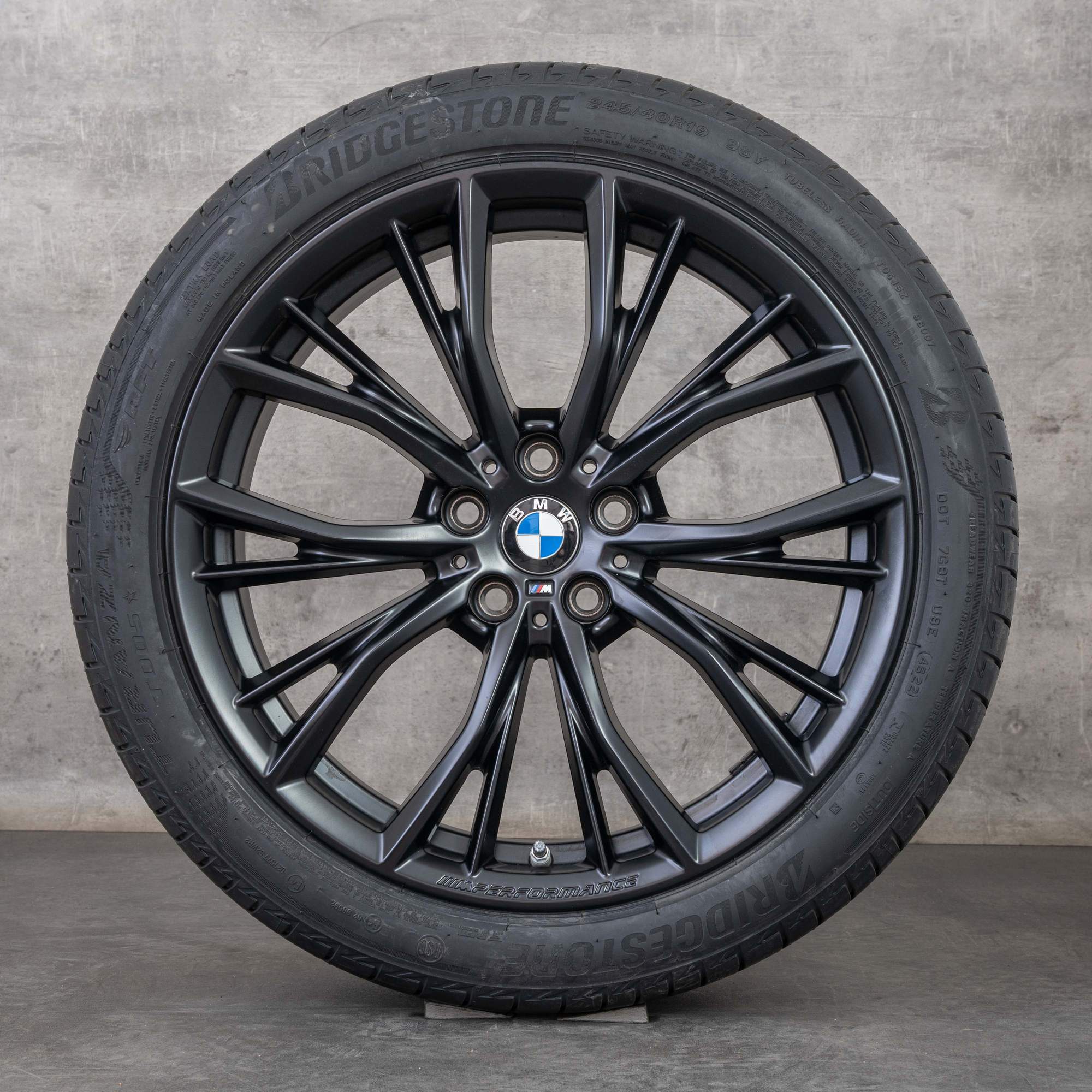 Original BMW 5er Felgen 19 Zoll G30 G31 Sommerräder Styling 786 M Felgen 6885455 6885456 schwarz matt