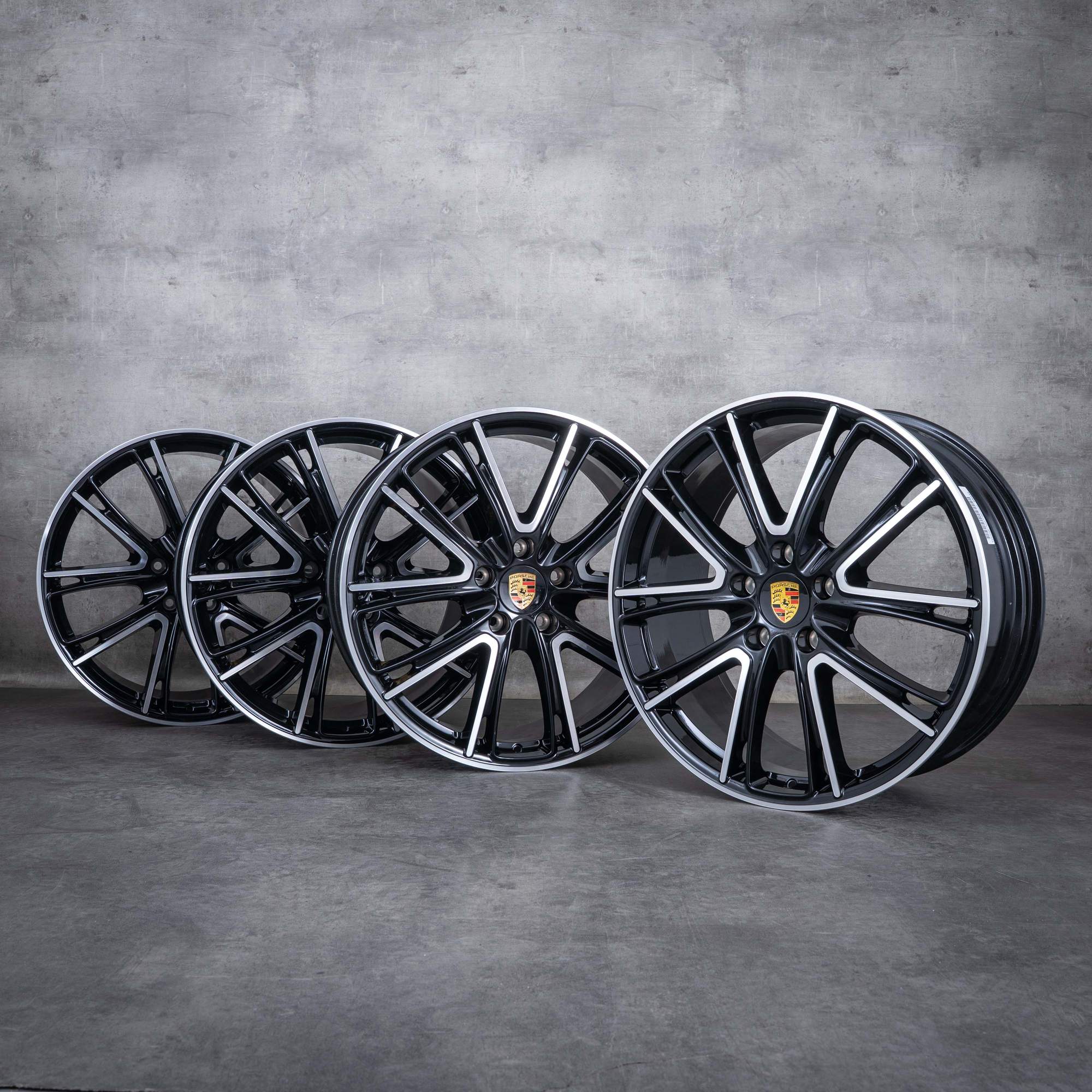 Oryginalne felgi Porsche Panamera 21 cali 971 Exclusiv Design 971601025M 971601025N czarne polerowane NOWOŚĆ