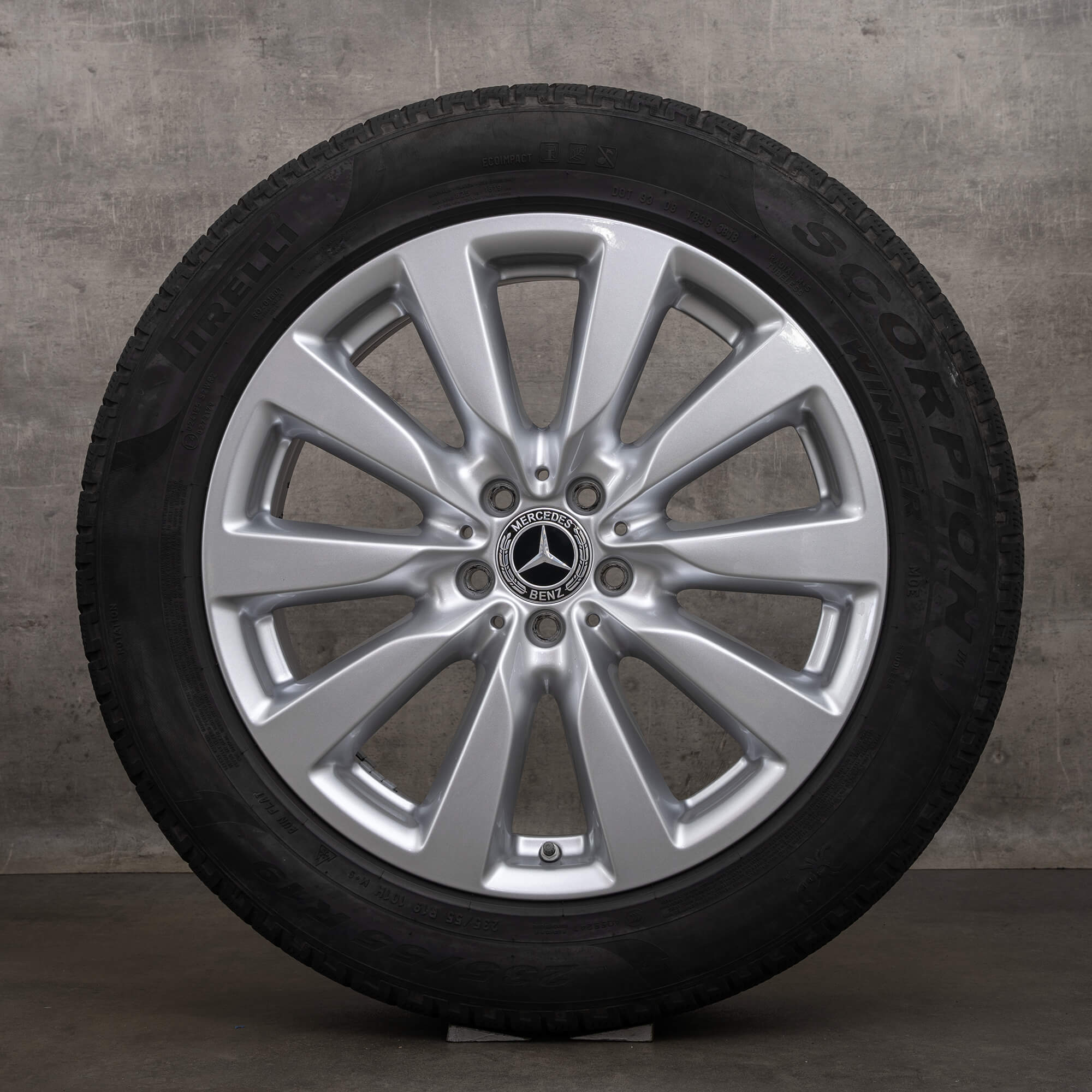 Originální zimni alu kola Mercedes Benz GLC & 43 19 palců X253 C253 disky A2534010900 stříbrná