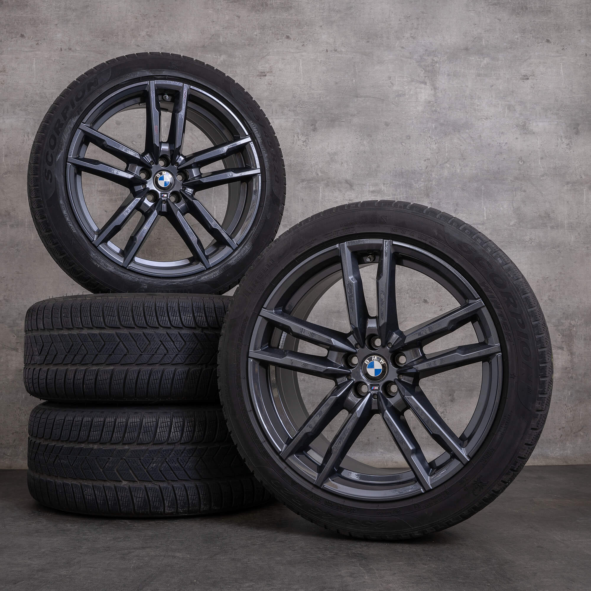 Jantes e pneus inverno originais BMW X3M X4M 20 polegadas F97 F98 jantes estilo 764 M 8059723 8059724 orbit grey gloss