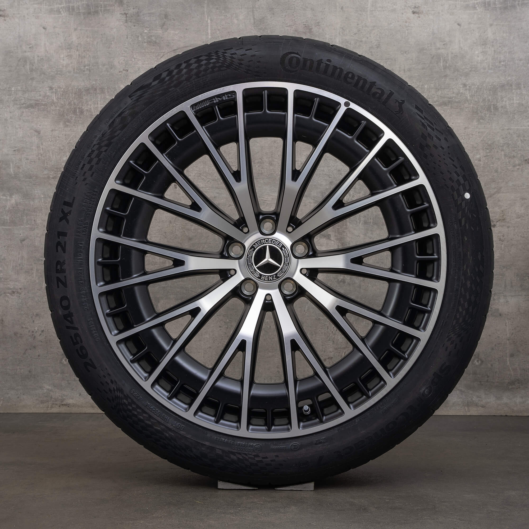 Ekte Mercedes Benz GLC 43 63S E AMG Winterrder 21-tommers C254 X254 felger A2544011400 A2544011500 svart høyglans snudd NY