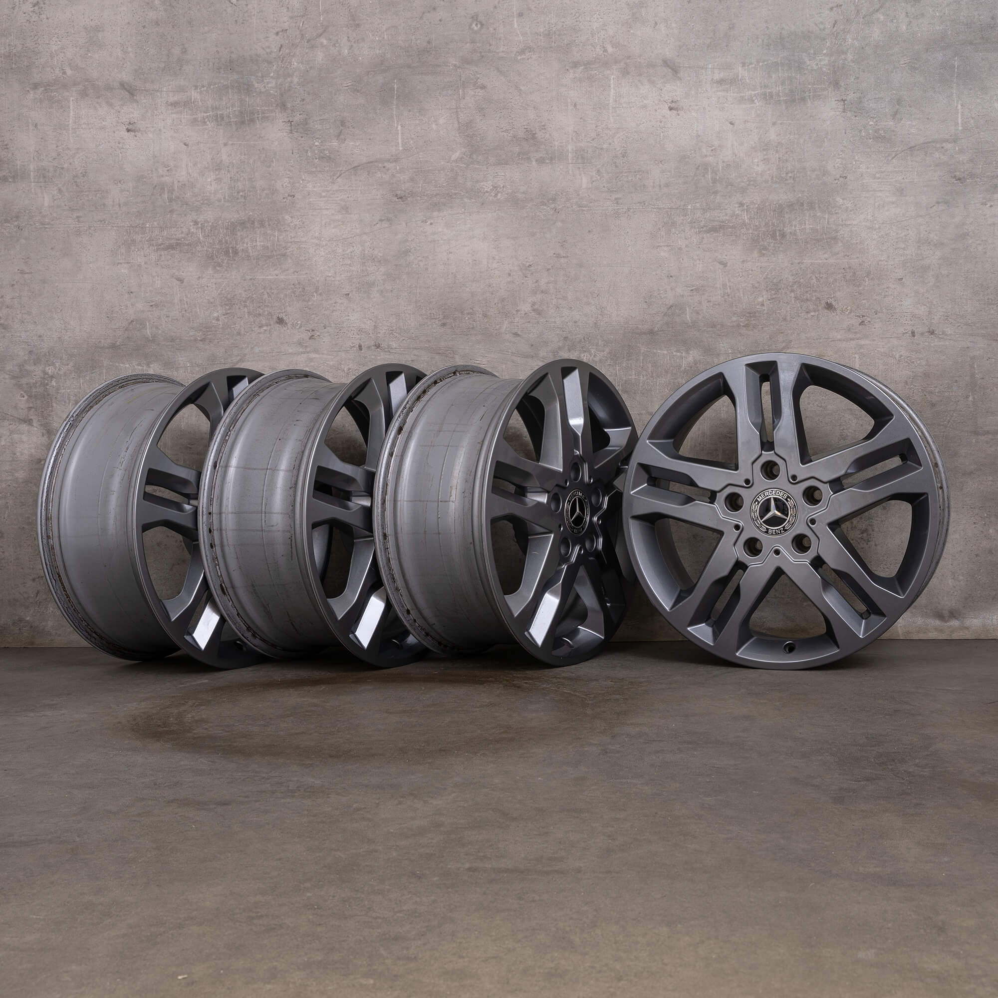 OEM Mercedes Benz G-Class rims 18 inch W463 G350 G400 G500 A4634012502 himalaya grey