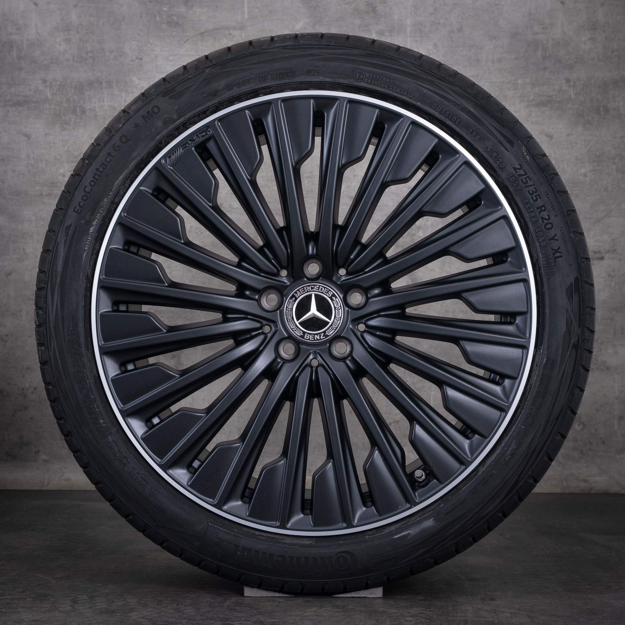 Original Mercedes Benz E-Klasse AMG Felgen 20 Zoll W214 S214 Sommerräder A2144010500 A2144010600 schwarz matt glanzgedreht