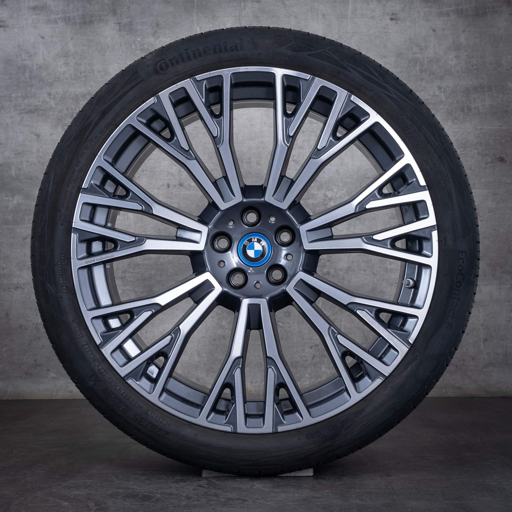 Alkuperäiset BMW X5 X6 vanteet 22 tuuman G05 G06 kesäpyörät muotoilu 745i 6883763 6883764 orbit harmaa kiillotettu