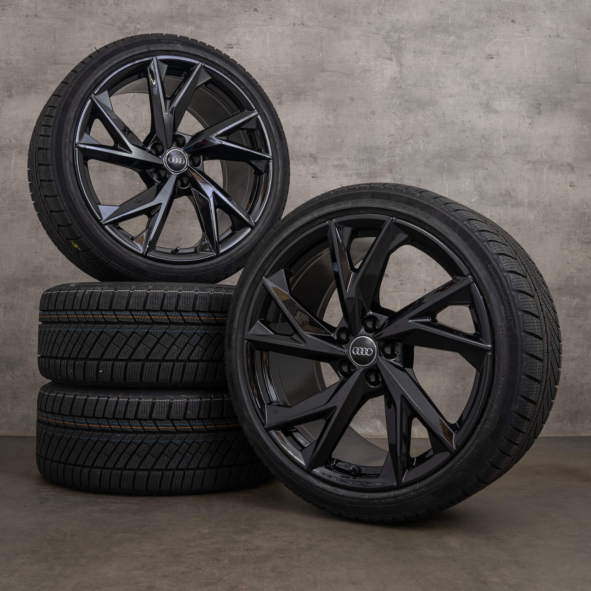 OEM Audi R8 4S 20 inch rims winter tires 4S0601025BS 4S0601025BR black ...