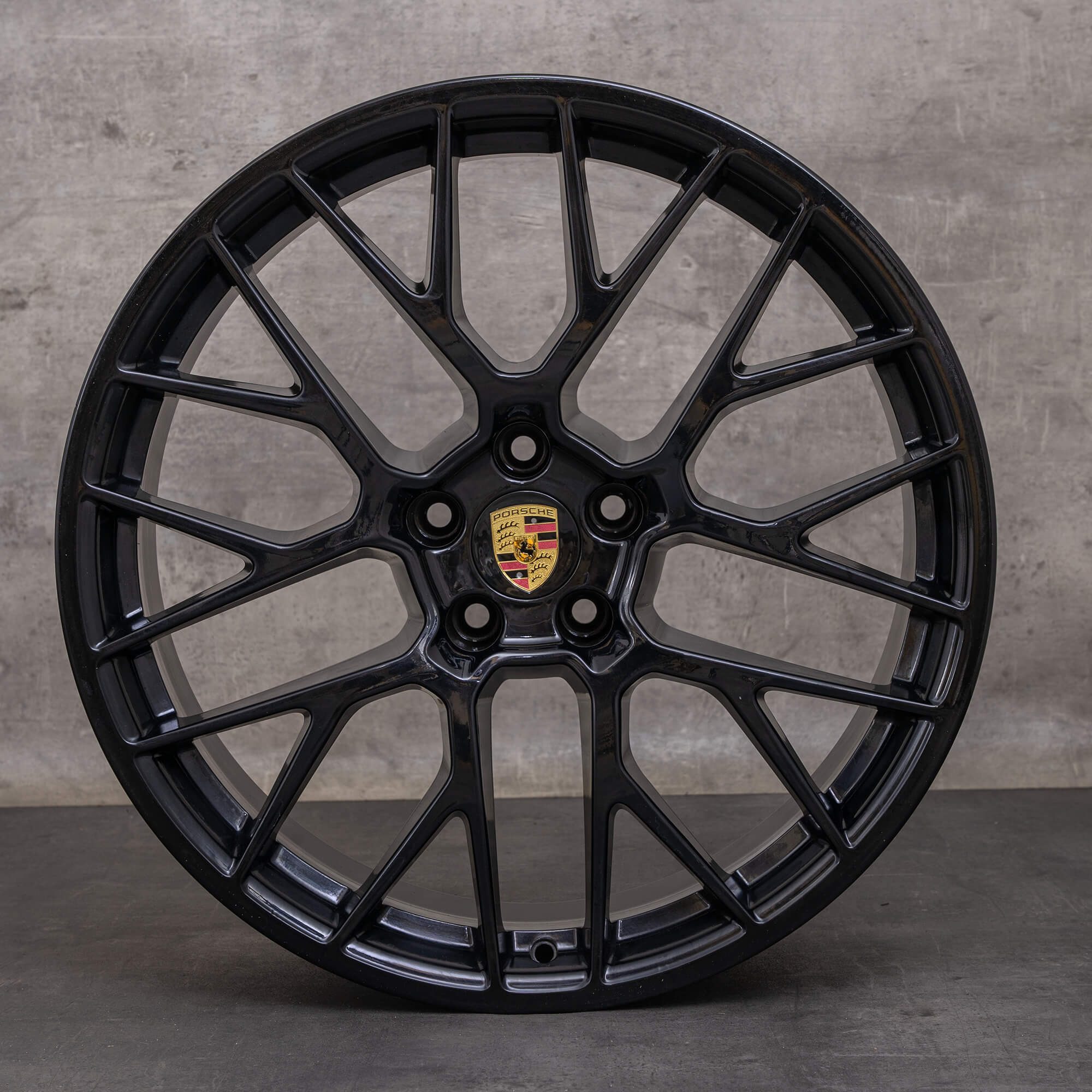 OEM Porsche Macan I & II rims 20 inch 95B601025BF 95B601025BG black glossy