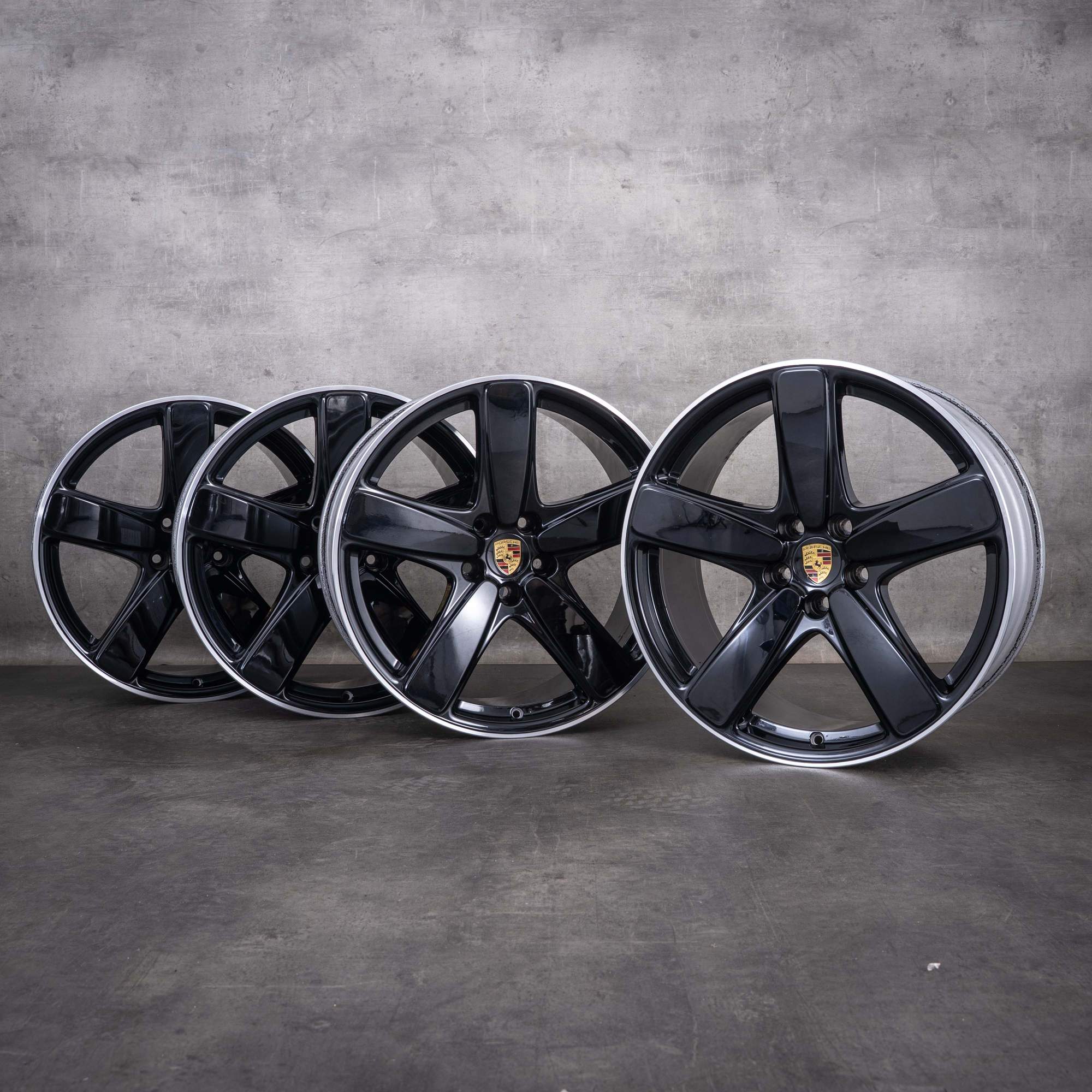 Jantes d'origine Porsche Macan II 19 pouces II 95B601025EE 95B601025ED Sport Classic finition noire diamantée