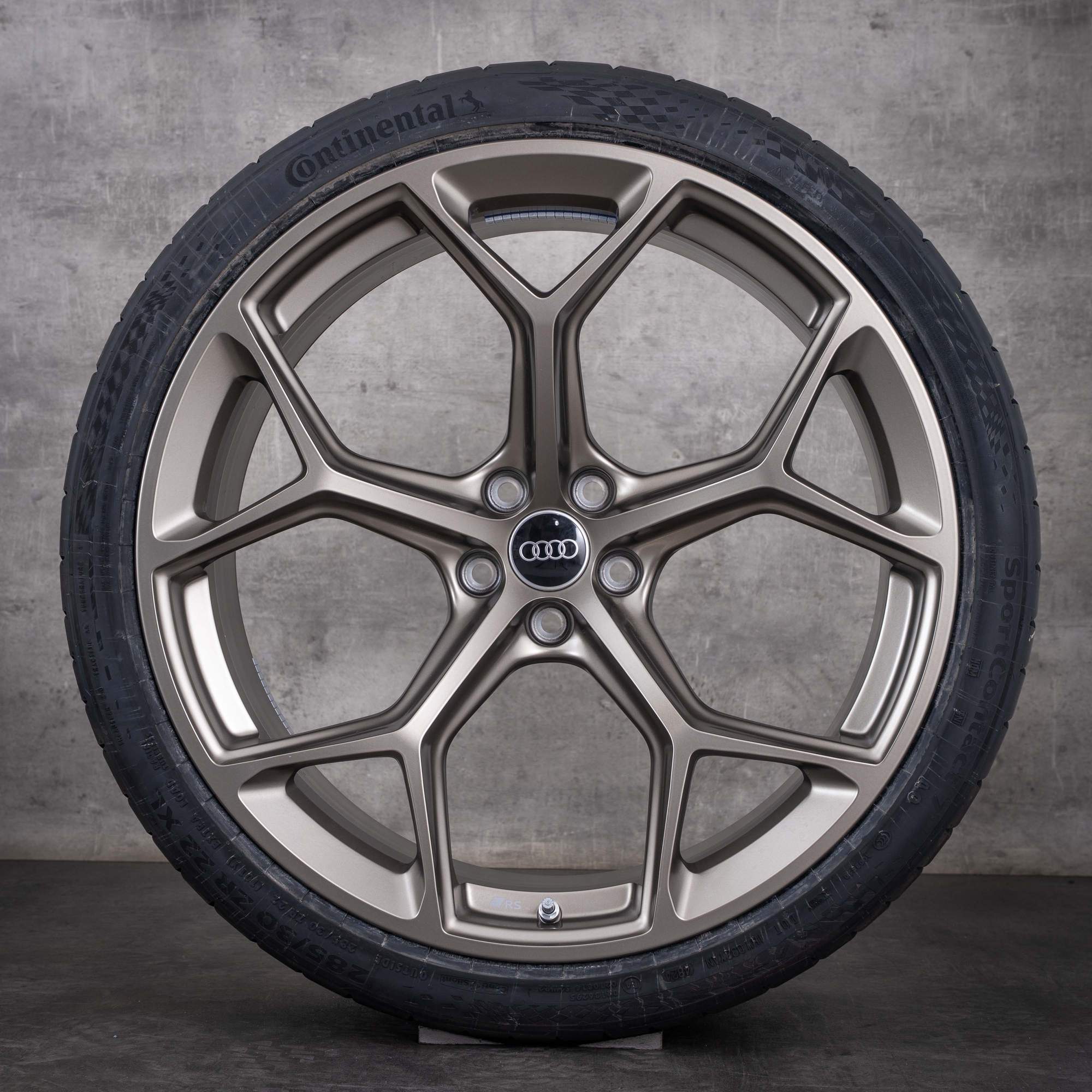 Originale Audi RS6 RS7-felger 22 tommer 4K C8 Performance sommerhjul 4K0601025CQ galaxy satinmatt