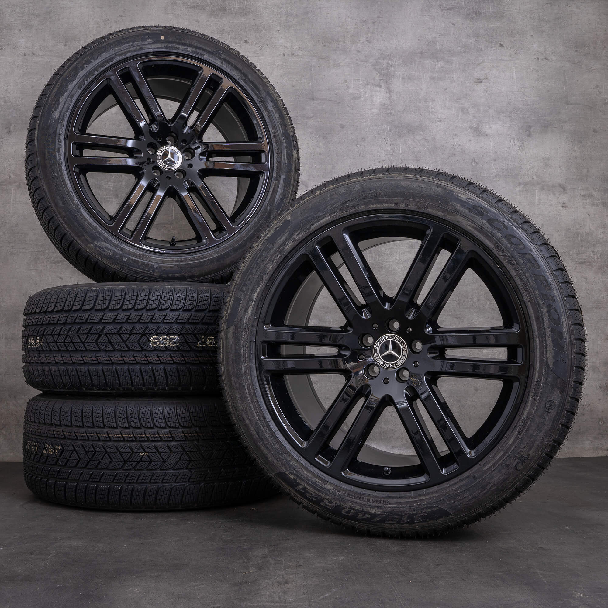 Oryginał Mercedes Benz GLE felgi 21 cali SUV V167 W167 koła zimowe A1674012600 A1674012800 czarny wysoki połysk