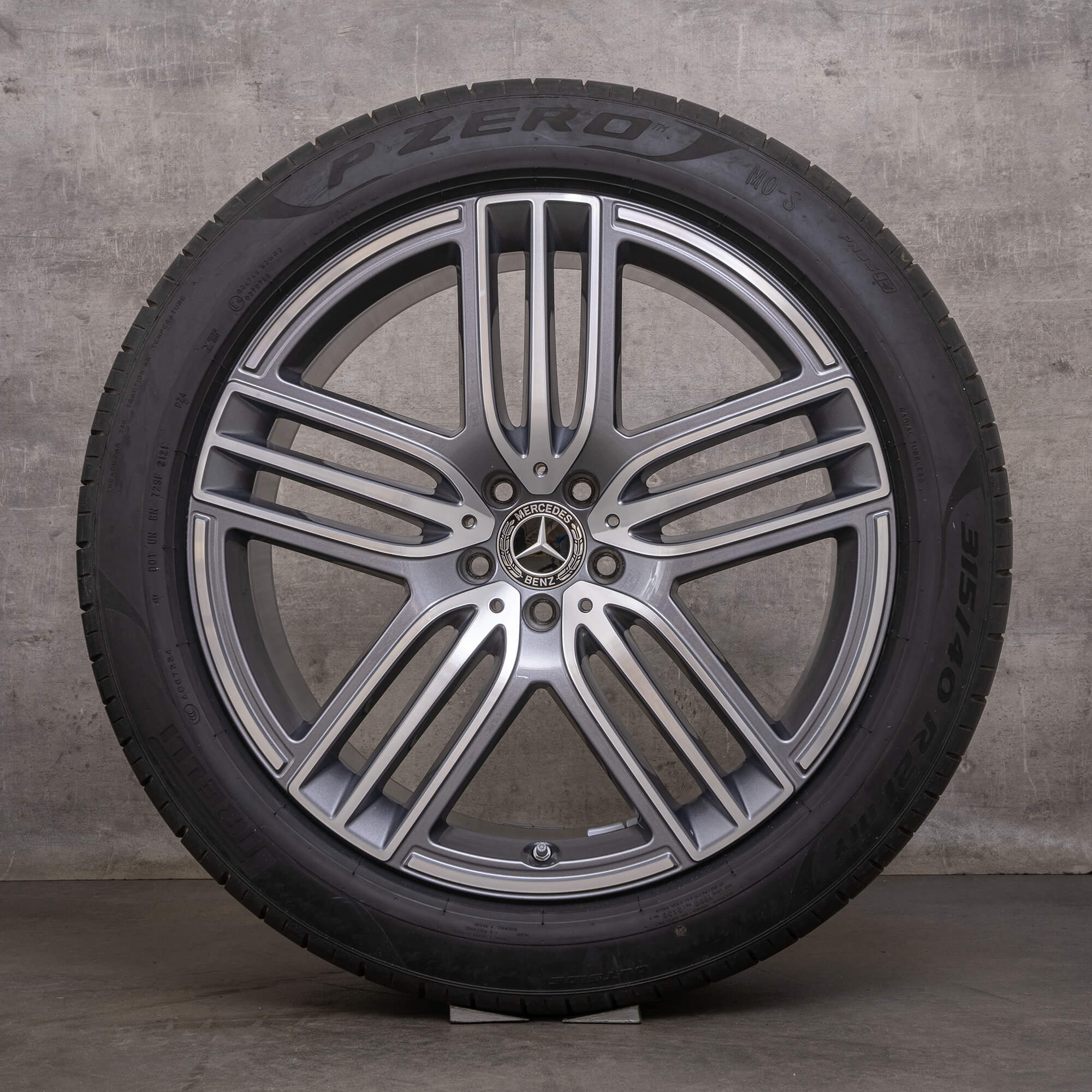 Orijinal Mercedes Benz GLS jantları 21 inç X167 yaz A1674015100 A1674015300 himalaya gri parlak tornalanmış