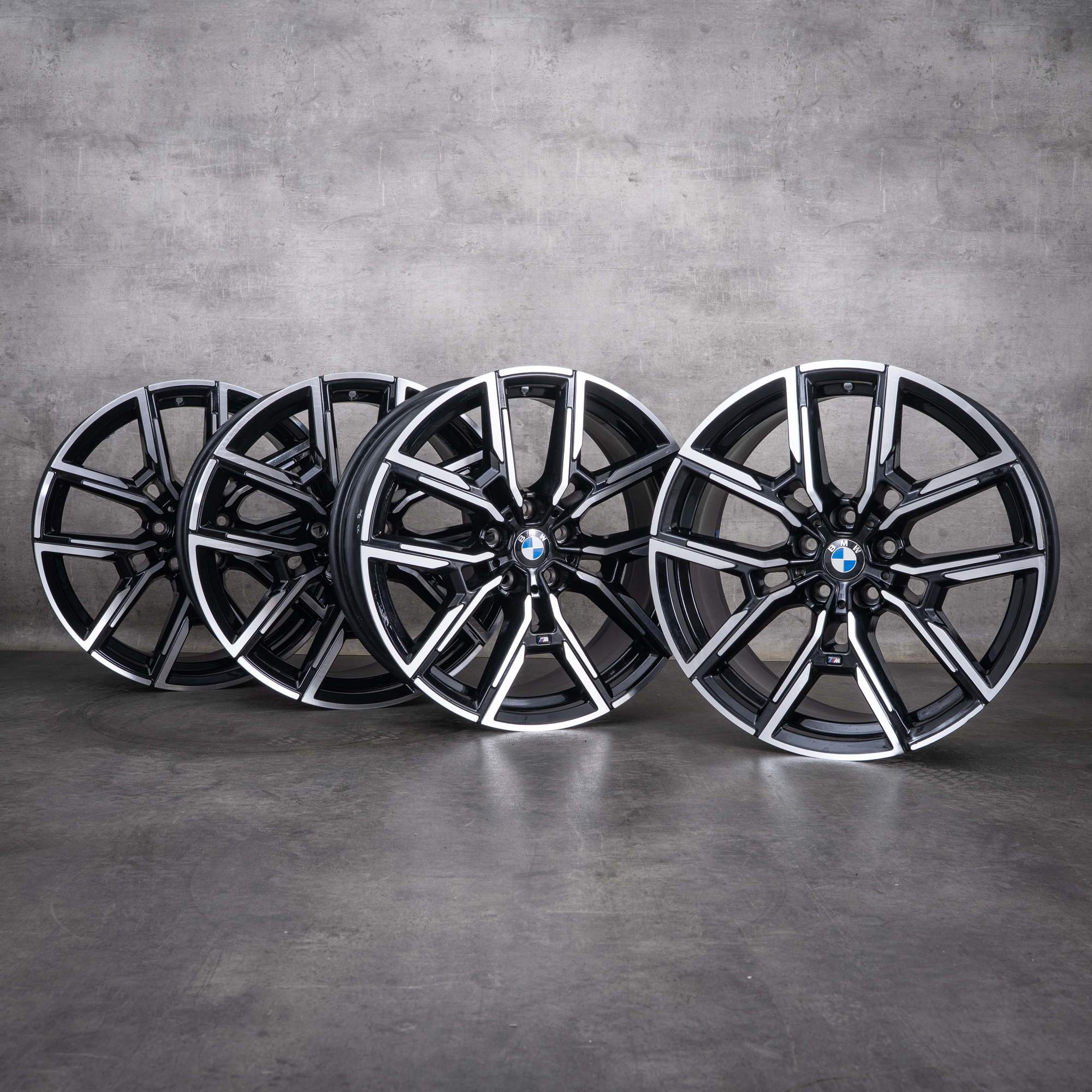 Oryginalne felgi BMW serii 4 i4 19 cali G26 Gran Coupe Styling 859 M 8747304 8747305 czarne, Polerowane na wysoki połysk