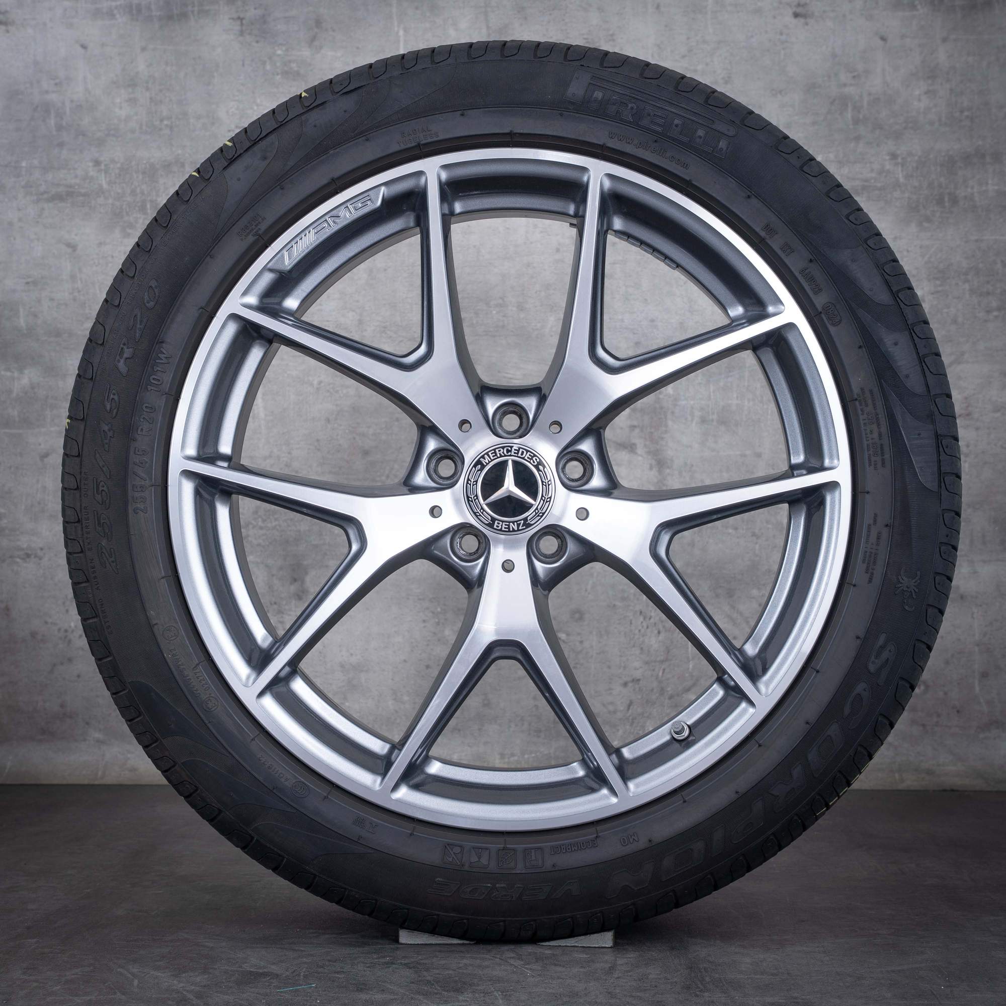 Alkuperäiset Mercedes Benz GLC AMG vanteet 20 tuuman X253 C253 kesäpyörät A2534015500 himalajanharmaa kiillotettu