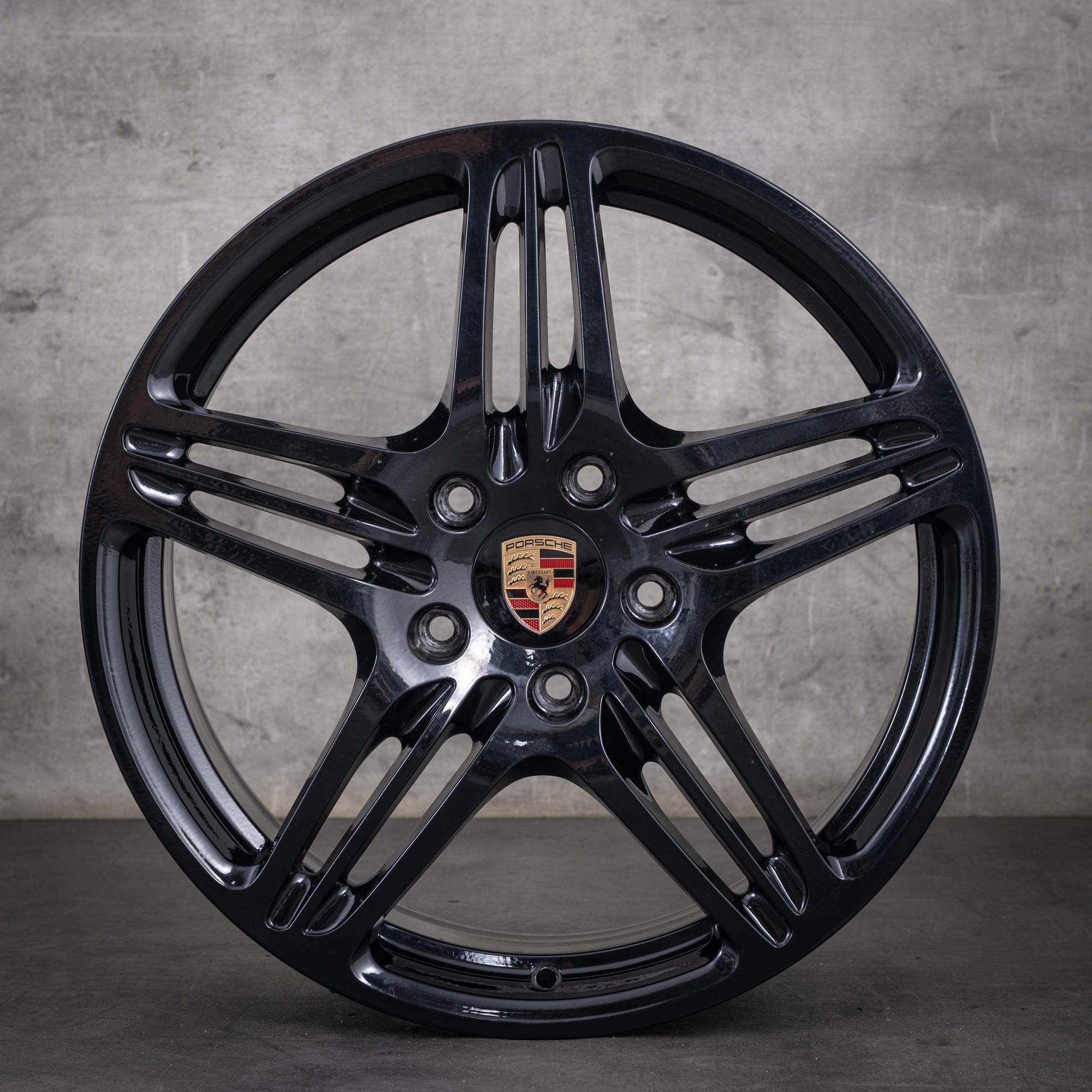 Original Porsche 997 Felgen 19 Zoll Carrera 99736215602 99736216209 schwarz glanz