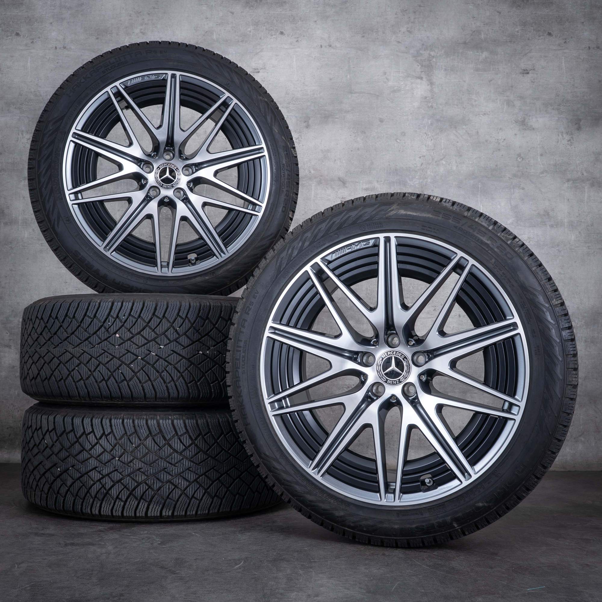 Original Mercedes Benz GLC 43 63S E AMG Winterräder 20 Zoll X254 Performance Felgen A2544016800 himalaya grey glanzgedreht