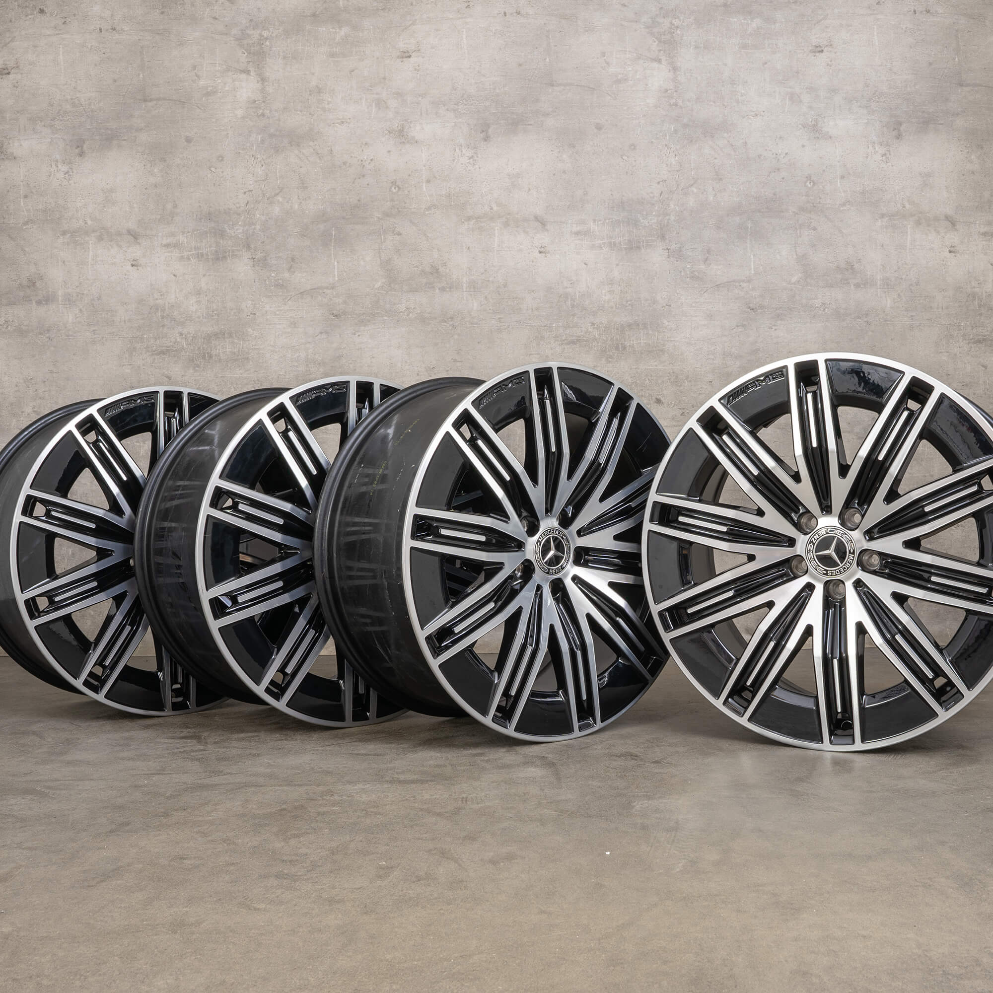 Originele Mercedes Benz EQE AMG 21-inch SUV X294 velgen A2944011200 zwart hoogglans 9,5 x 21 ET15