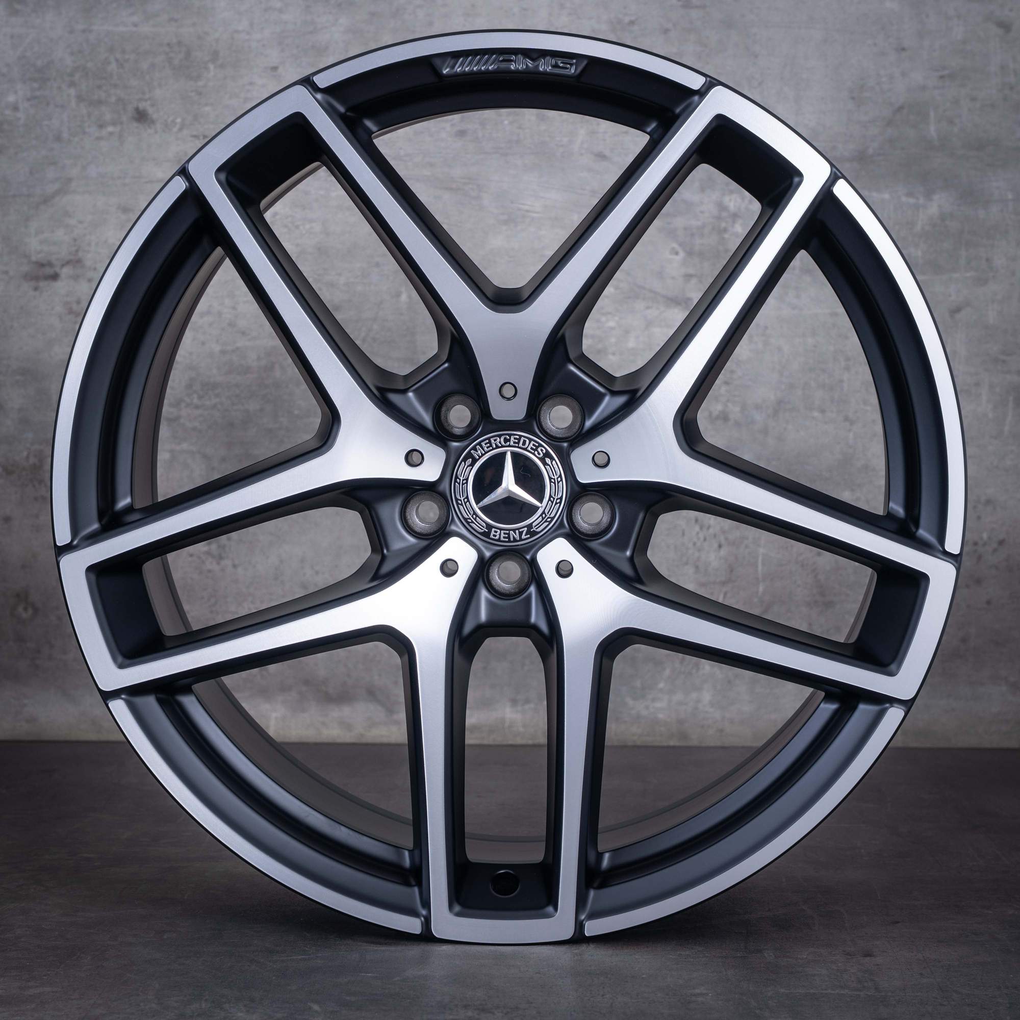 Original Mercedes Benz GLE & 43 AMG Felgen 21 Zoll C292 A2924011600 A2924011700 schwarz matt front glanzgedreht NEU