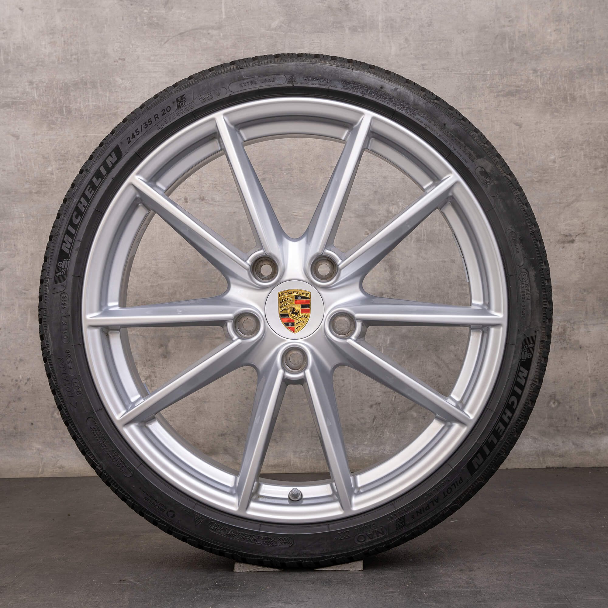 Original Porsche 911 Winterräder 20 21 Zoll 992 I Felgen 992601025C 992601025E Carrera S Rad silber glanz