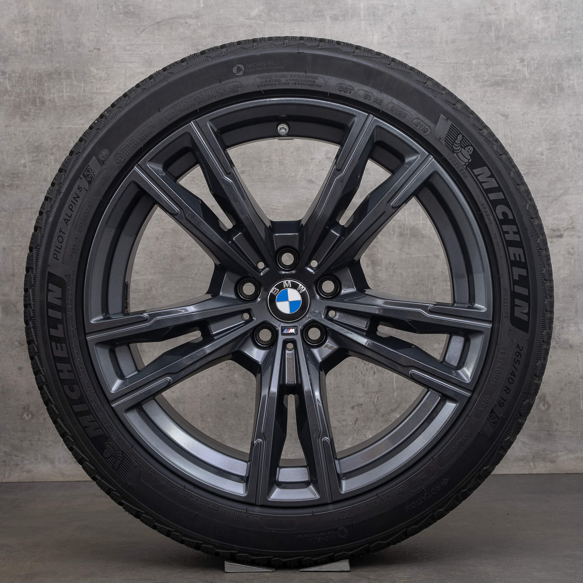 Original BMW M8 M5 ruedas completas de invierno 19 pulgadas F90 F91 F92 F93 llantas 812 M 8089560 órbita gris