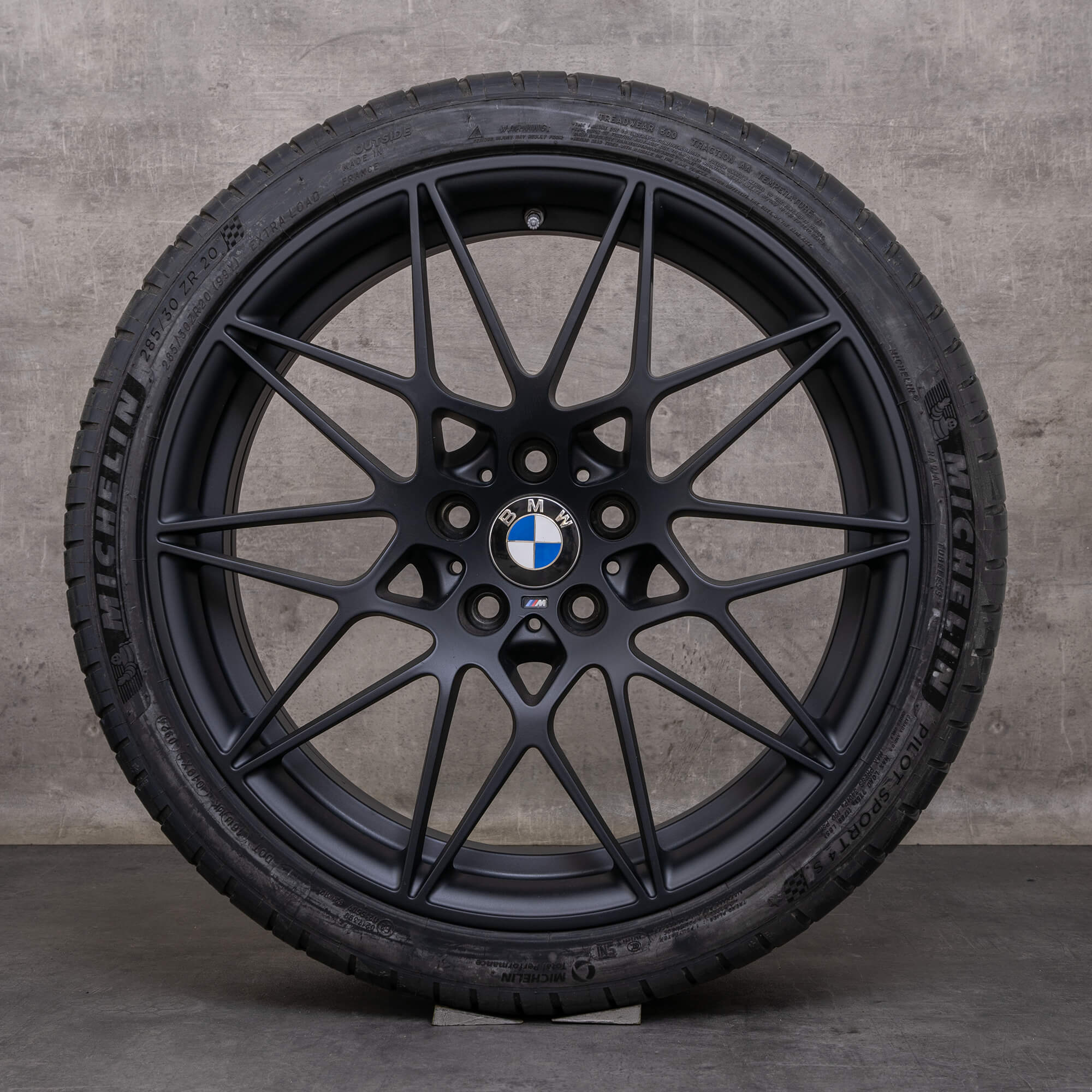 OEM BMW M3 M4 rims 20 inch F80 F82 F83 summer styling 666 M 2287500 2287501 black matt
