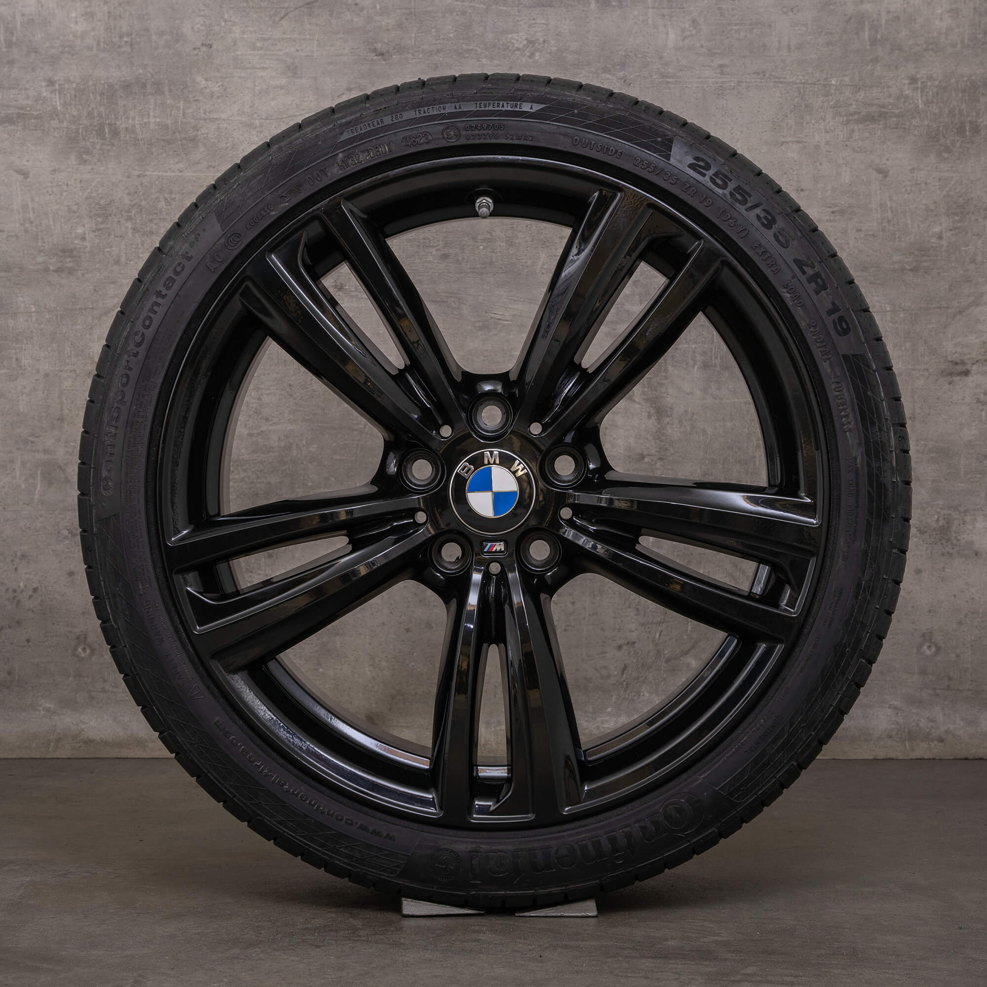 Originální alu kola BMW řady 3 4 19 palců F30 F31 F32 F33 Gran Coupe F36 letni styling 442 M 7846780 7846781 černá lesklá